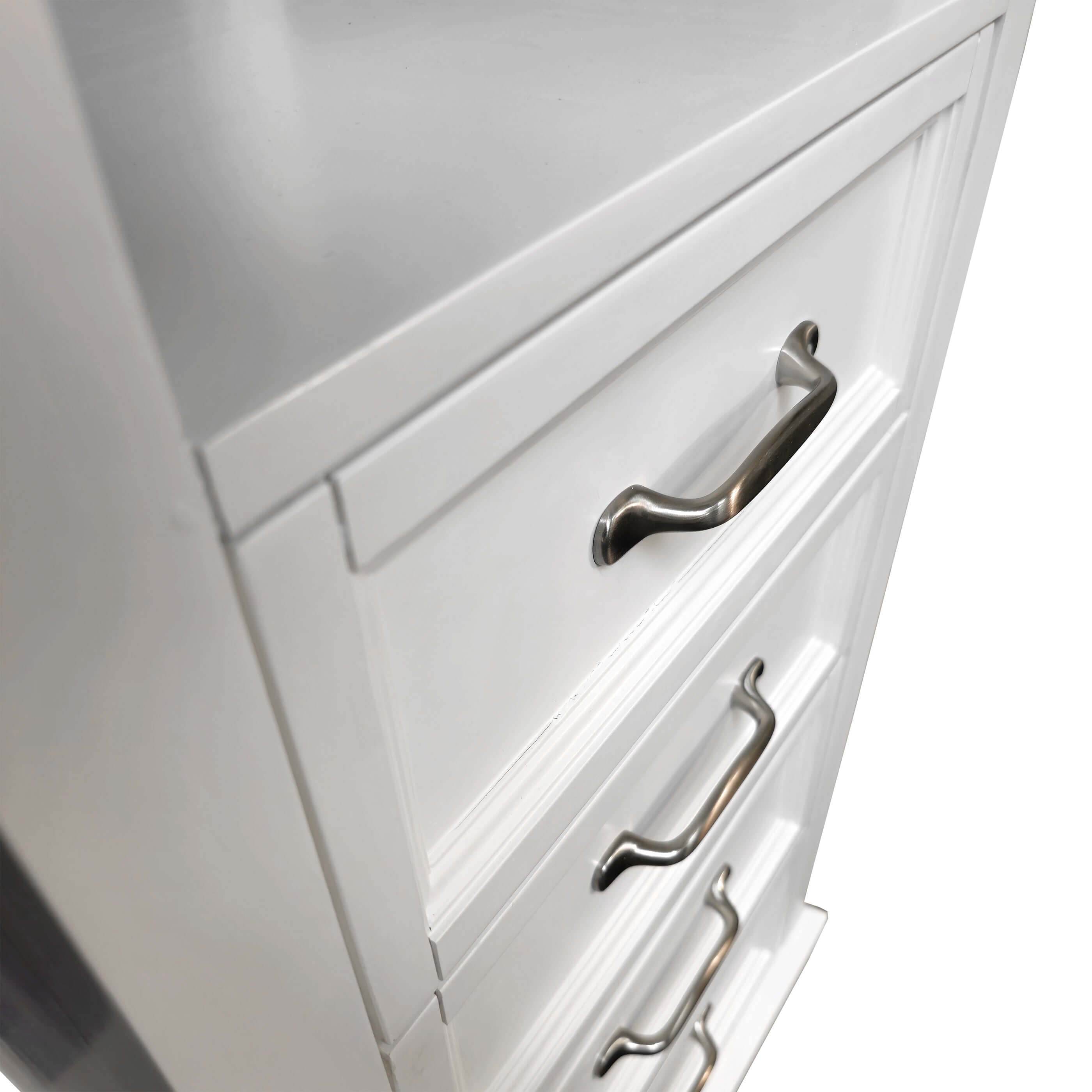 White Linen Cabinet 18W x 18D x 60H - Modern Storage Solution for Bedroom, Living Room & Office Organization