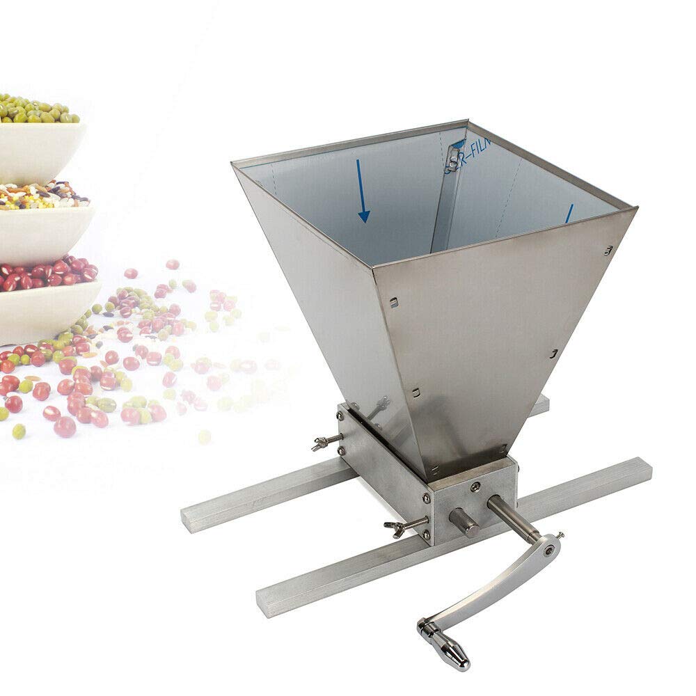 Premium Stainless Steel Manual Malt Mill Crusher - 2 Roller Barley Grain Grinder for Home Brewing Beer, Wine & Whiskey | Perfect for Homebrewers & Craft Beer Enthusiasts | Durable & Adjustable Grain Mill for Fresh Milling