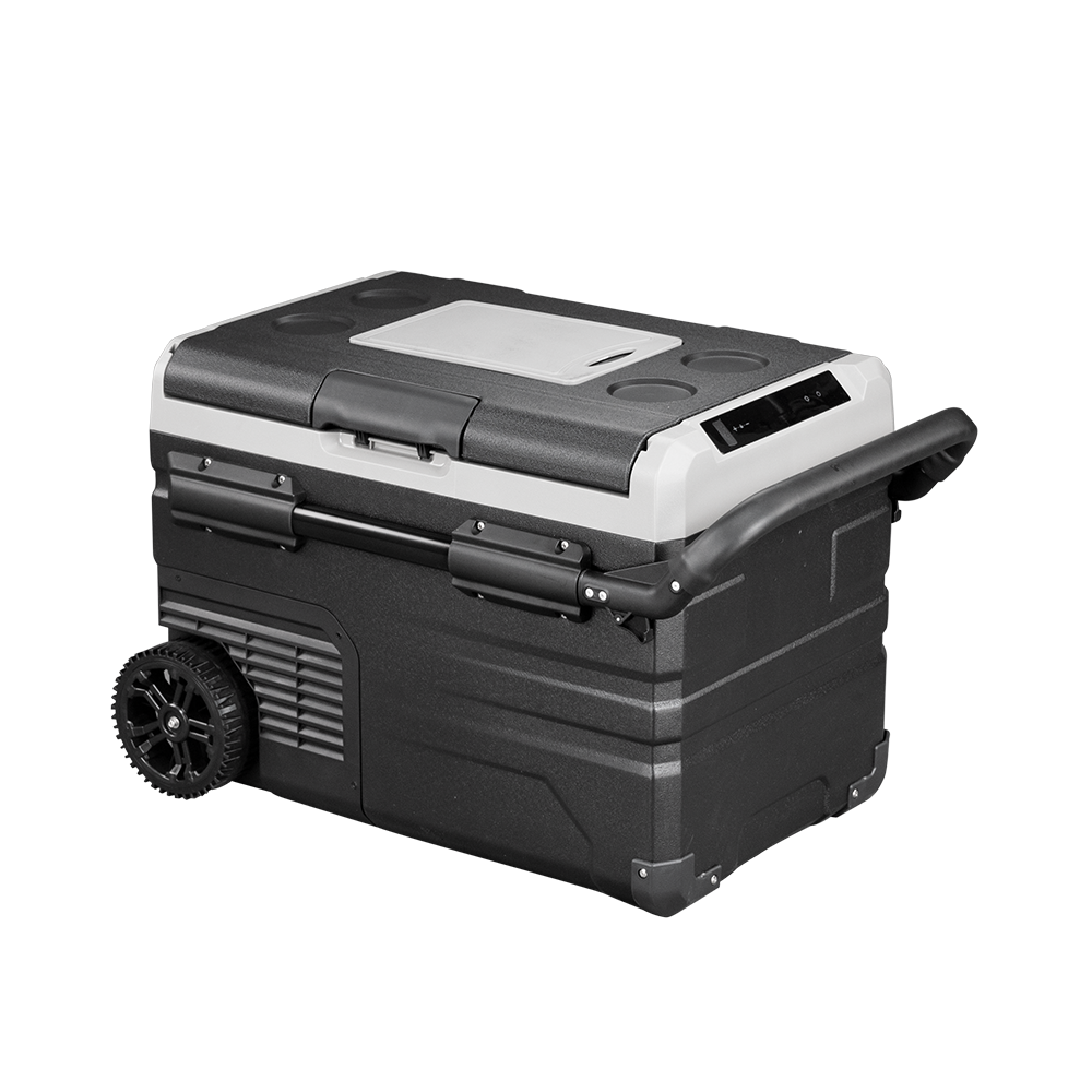 Alpicool TWW35 12V/24V Portable Car Refrigerator Freezer - 35L Dual Zone Fridge with Wheels & Handle for Camping, Road Trips, RV, Truck, and Outdoor Adventures