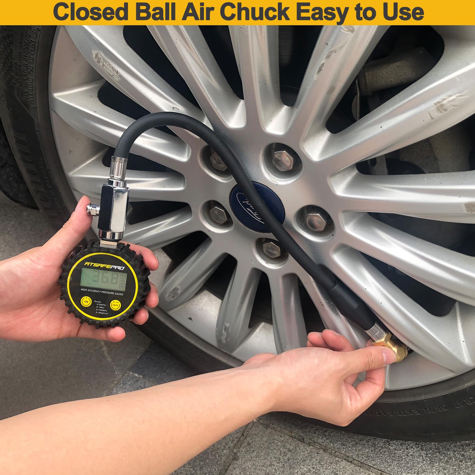 Heavy Duty Dual Head Air Chuck with 1/4