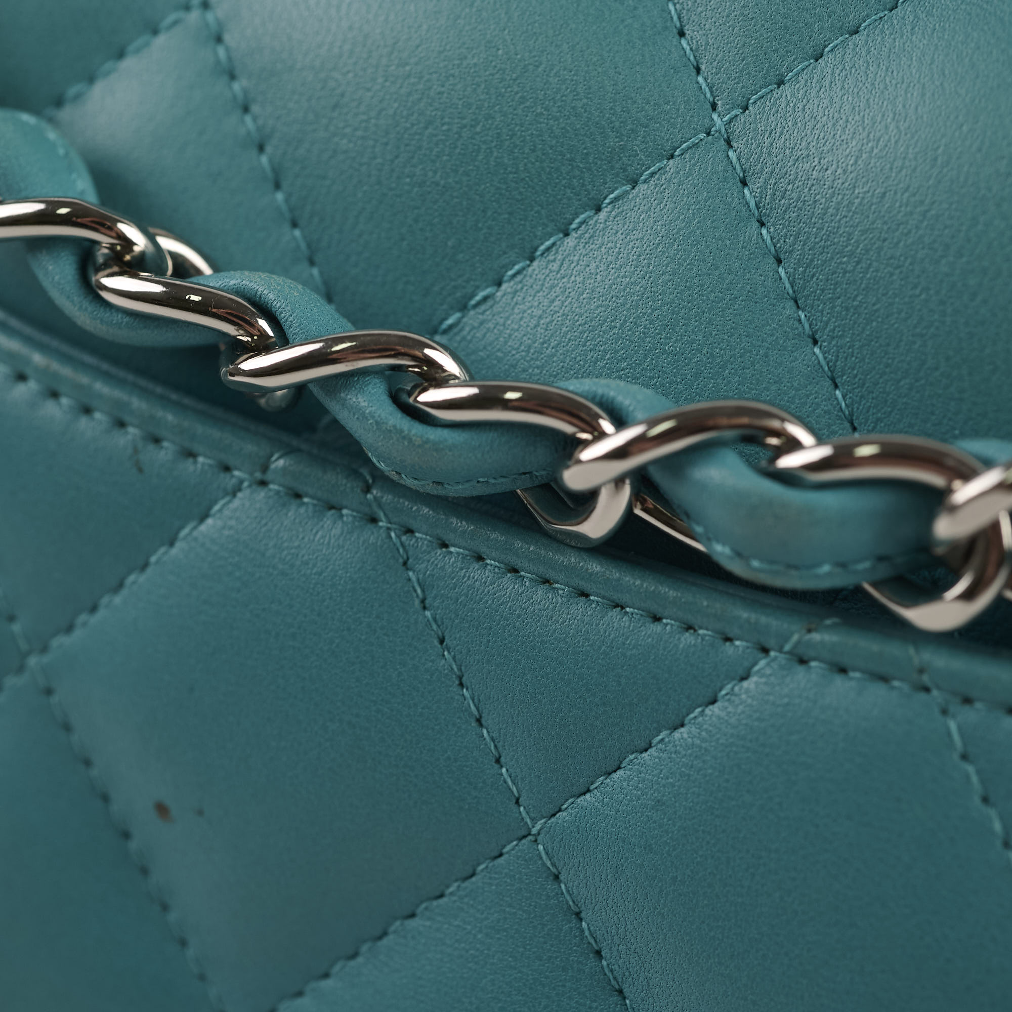 Chanel Jumbo Double Flap Lambskin Blue Leather Shoulder Bag - Luxury Designer Handbag for Women | Perfect for Work, Evening Events & Special Occasions