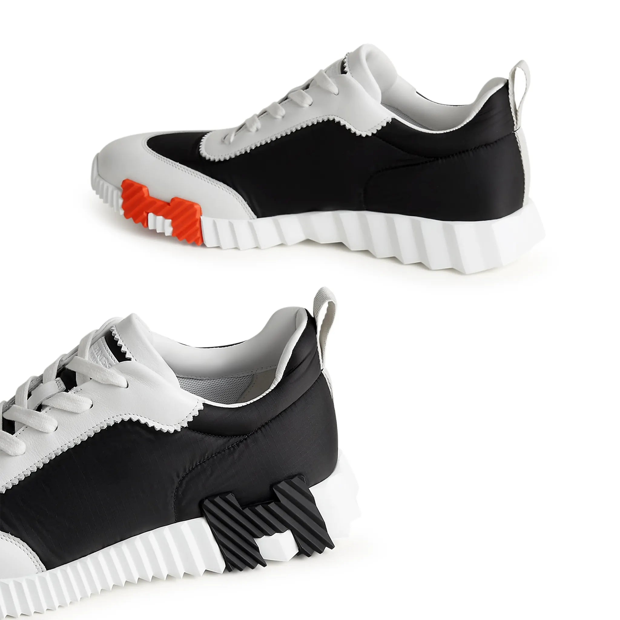 Hermès Paris Ripstop Bouncing Sneakers - Black & White Luxury Athletic Shoes for Men | Comfortable Running & Casual Wear
