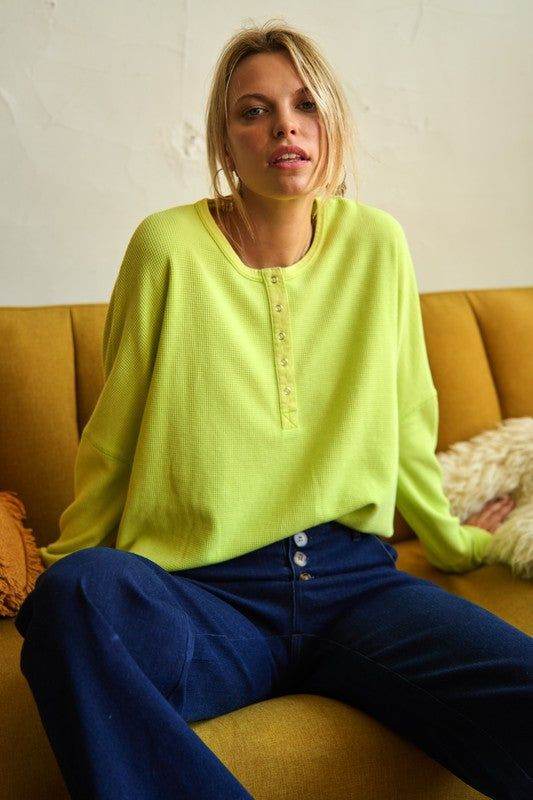 Stylish Button Down Side Slit Pullover Knit Top for Women | Casual & Office Wear | Perfect for Layering & Everyday Outfits