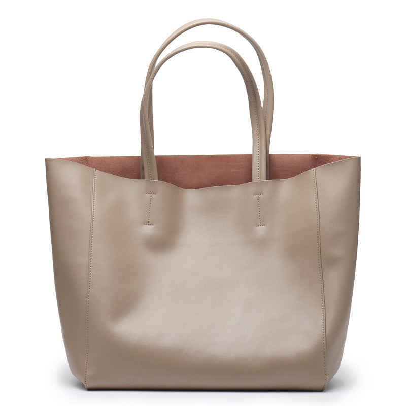 Premium Genuine Leather Large Capacity Tote Bag for Women - Stylish Shopping & Work Shoulder Bag - Perfect for Office, Travel & Everyday Use
