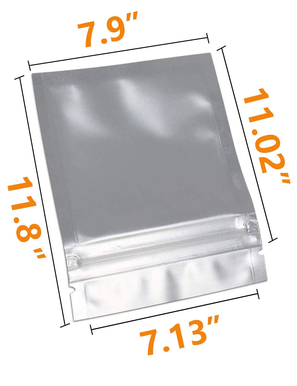 100PCS Stand Up Aluminum Foil Bags - Smell Proof & Reclosable Airtight Food Storage Pouches with Ziplock for Snacks, Coffee, Beans, Nuts | Ideal for Kitchen, Camping, Travel & Bulk Food Preservation