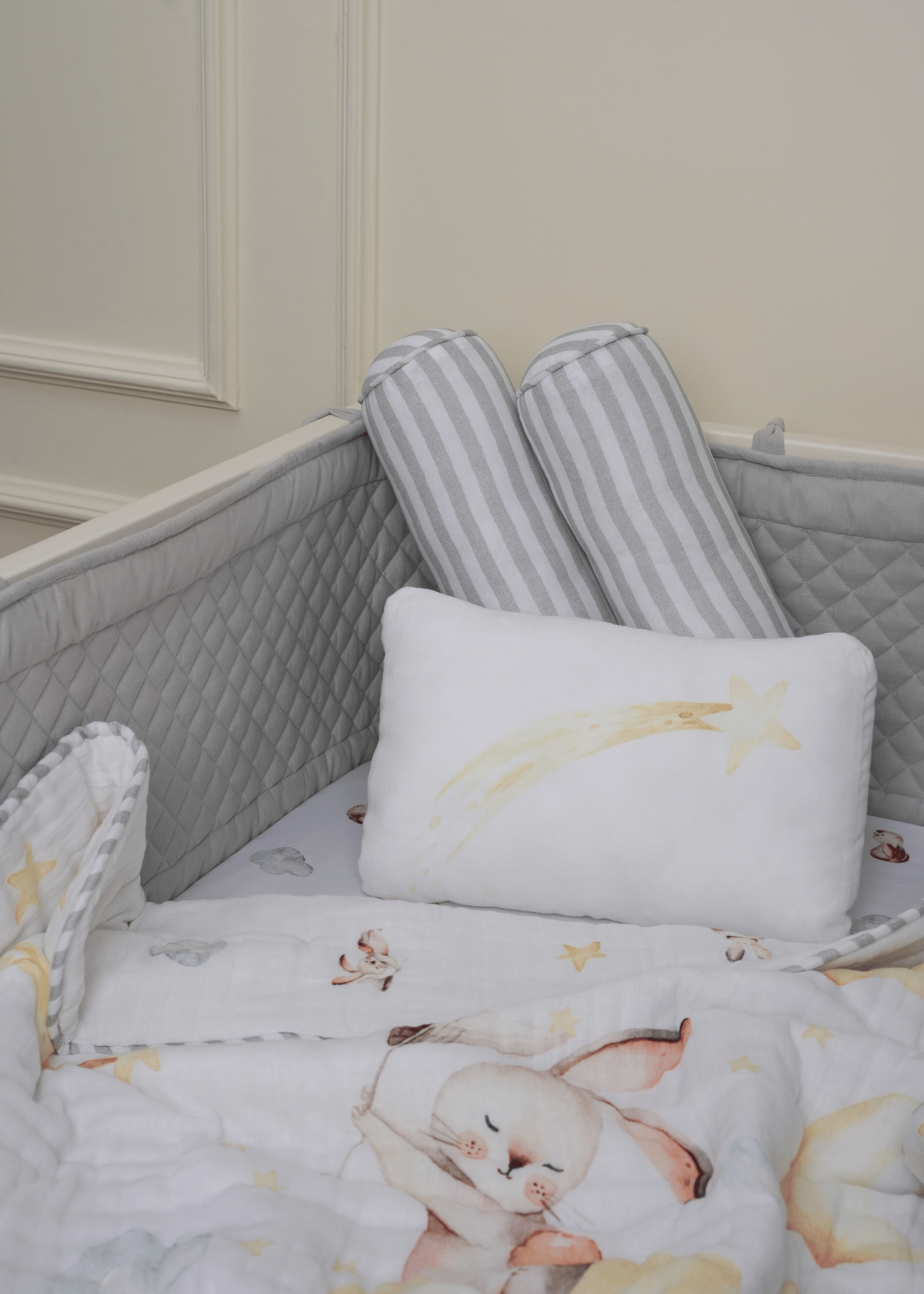 Soft and Breathable Up in the Clouds Cot Bedding Set for Baby Crib - Perfect for Nursery, Newborn Sleep, and Toddler Bedtime Comfort