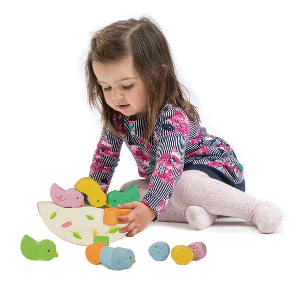 12-Piece Wooden Baby Birds Balance Stacking Game - STEM Educational Toy for Early Learning, Fine Motor Skills & Strategic Thinking - Perfect for Toddlers, Preschoolers & Montessori Classrooms