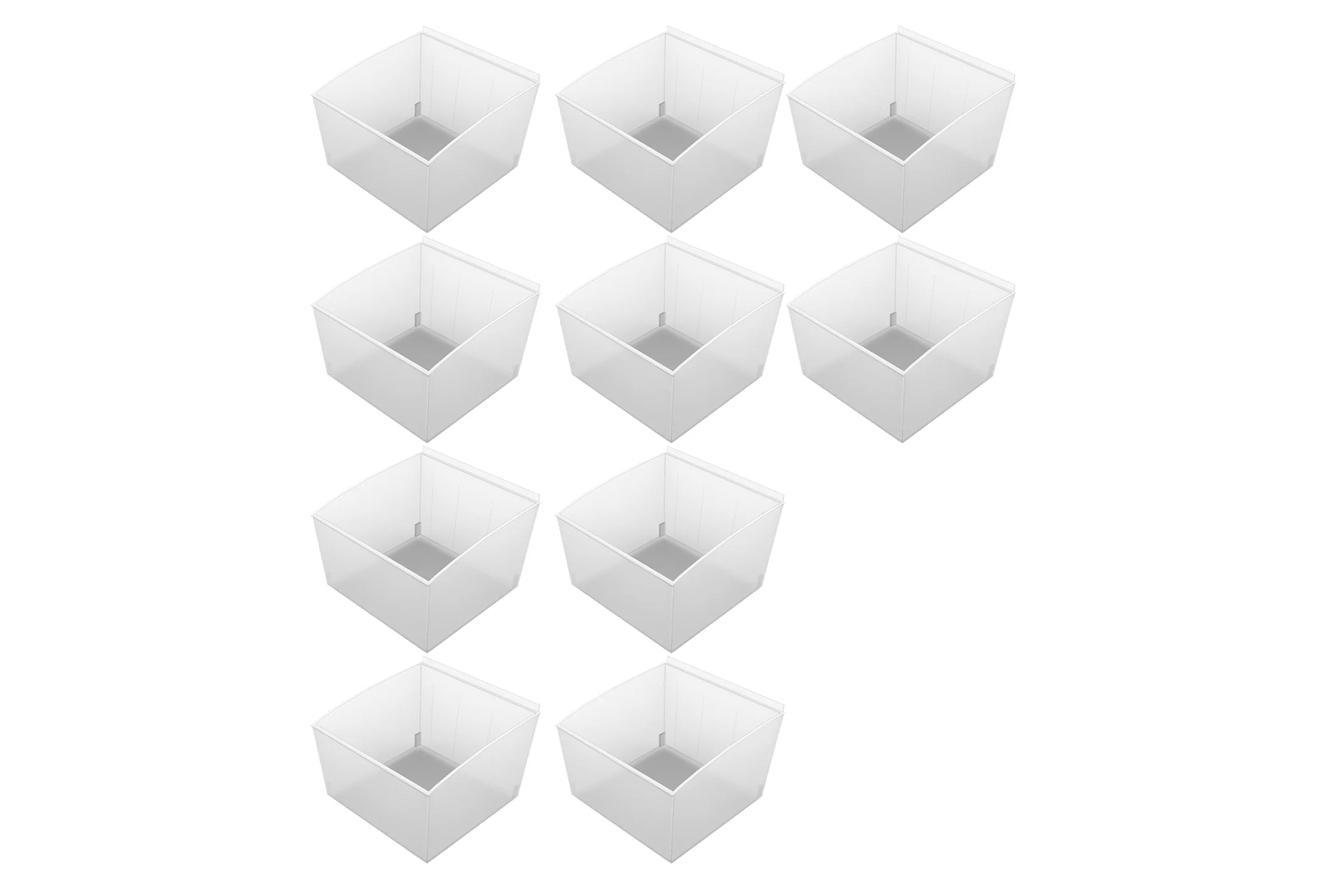 ProSlat Pro Bin Small 10 Pack - Heavy Duty Wall Mount Storage Bins for Garage, Workshop & Home Organization - Durable Plastic Tool Organizer with Easy Installation