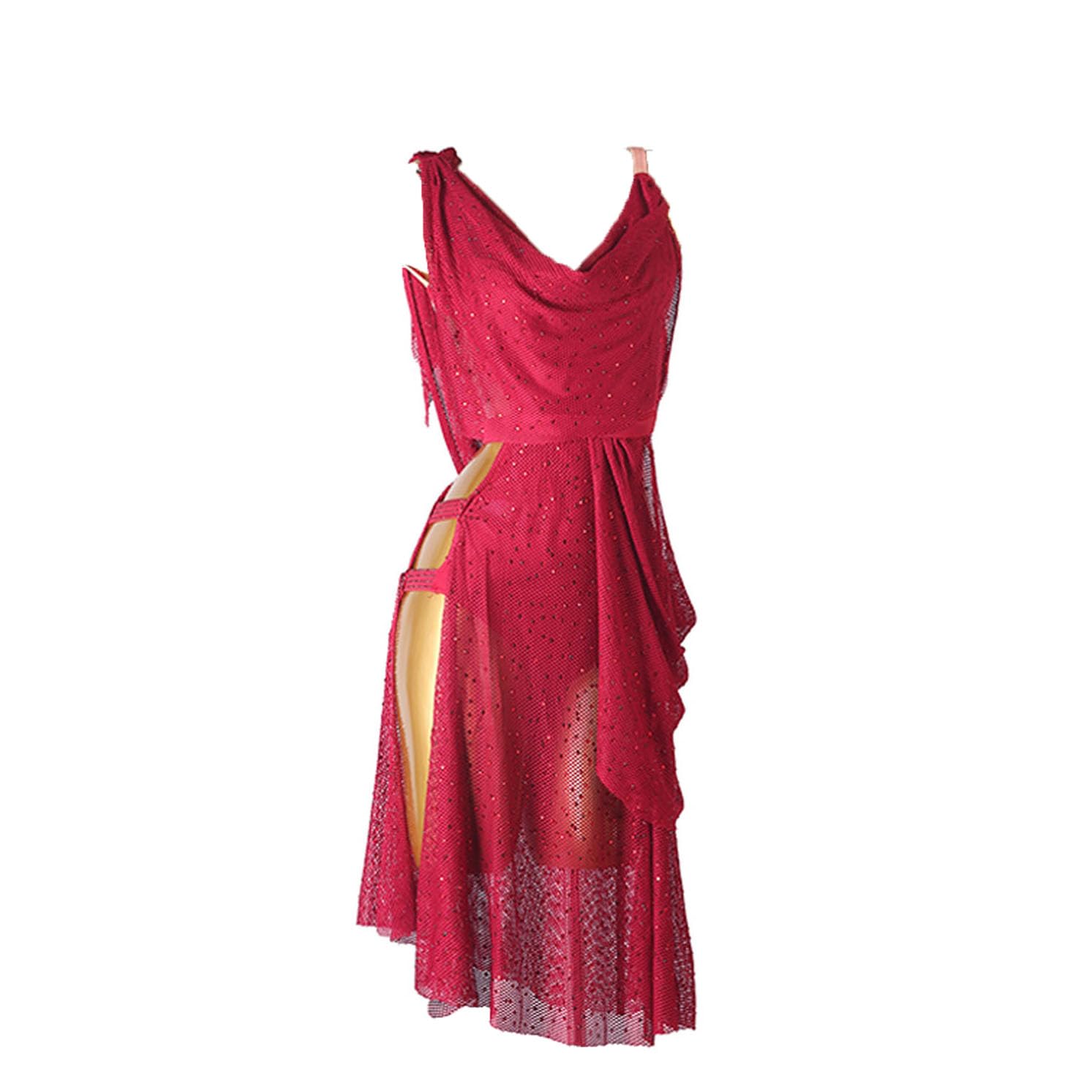 ONUYGCFH Professional Latin Dance Dresses - Sleeveless Cha Cha & Salsa Competition Costume with Built-in Shorts for Women | High Performance Ballroom Dancewear for Stage Shows, Performances & Dance Competitions