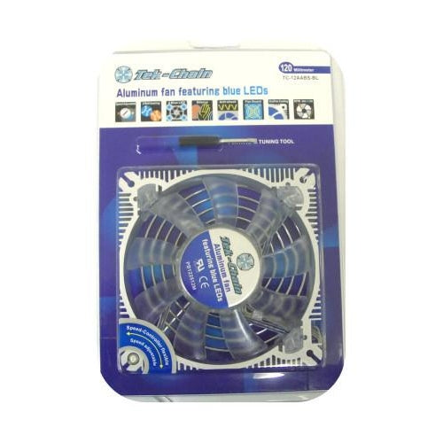 Tek Chain 80x80x25mm Aluminum Frame Fan TC 8AABS BL - High Performance Cooling Fan for PC, Electronics & DIY Projects