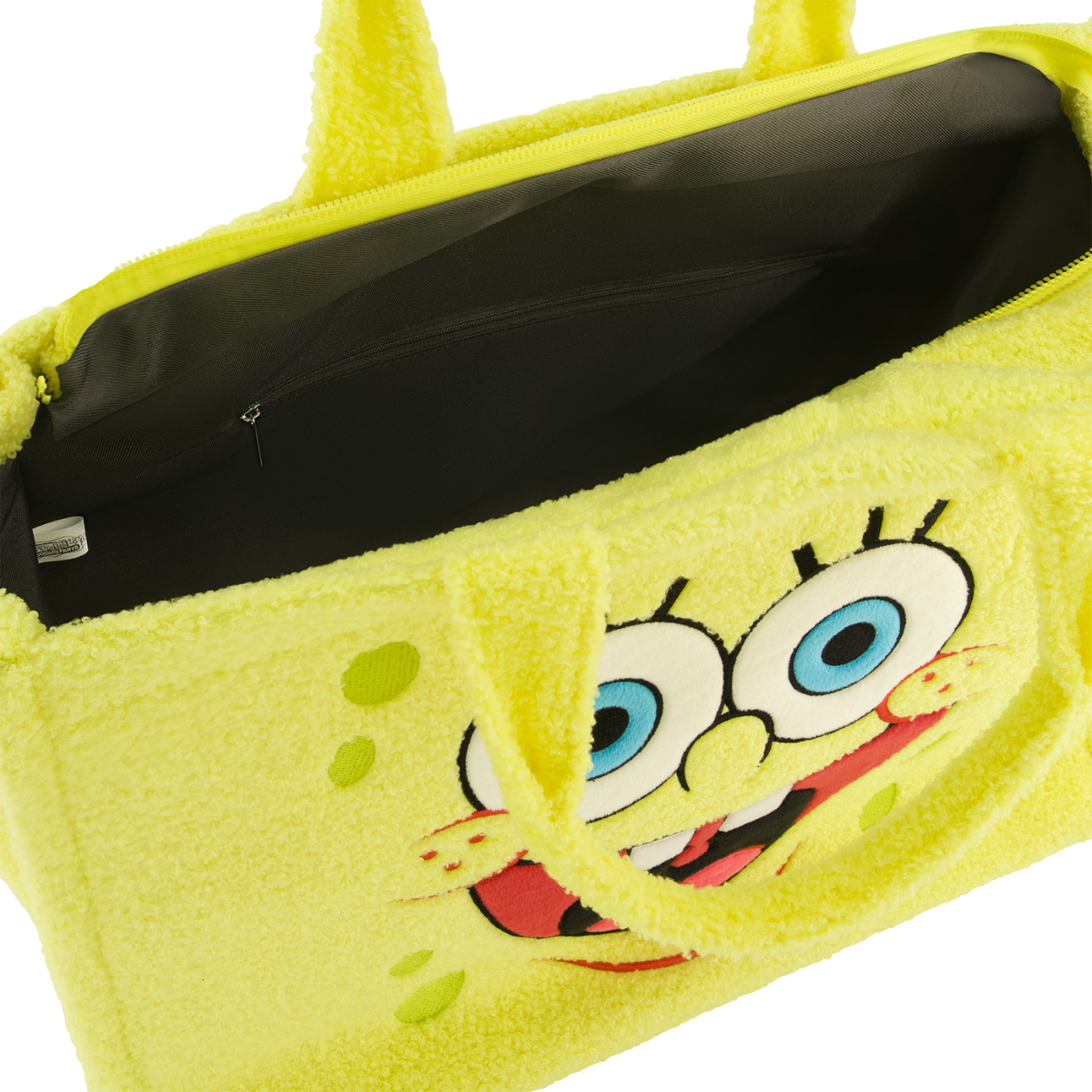 SpongeBob SquarePants Yellow Travel Tote Bag with Trolley Strap - Perfect for Airplane Carry-On, Beach Trips & Shopping