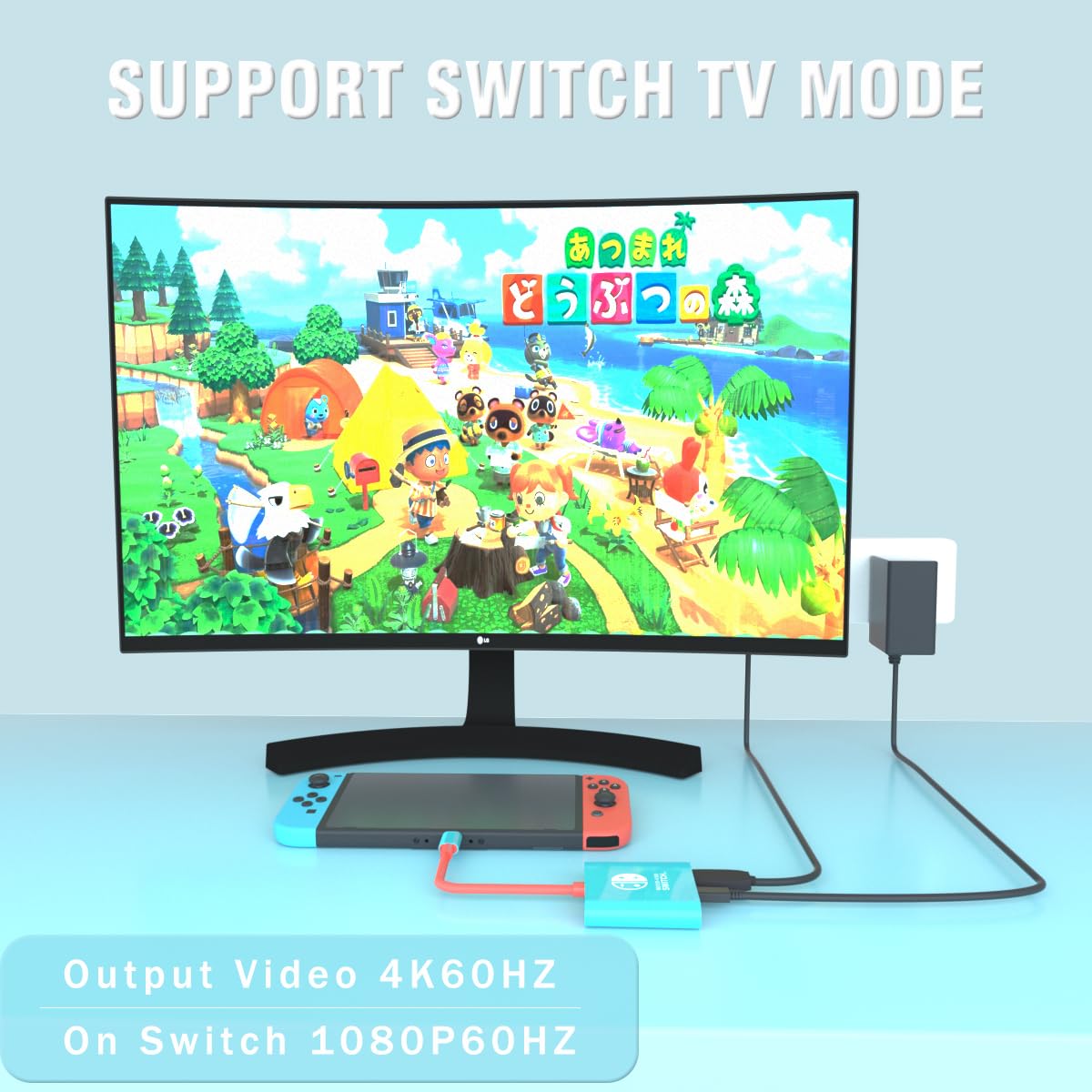 Nintendo Switch Dock - Portable TV Docking Station Compatible with Switch/OLED/Steam Deck, HDMI 2.0 Support for TV Mode | Travel-Ready Replacement Dock for Gaming at Home or On-The-Go