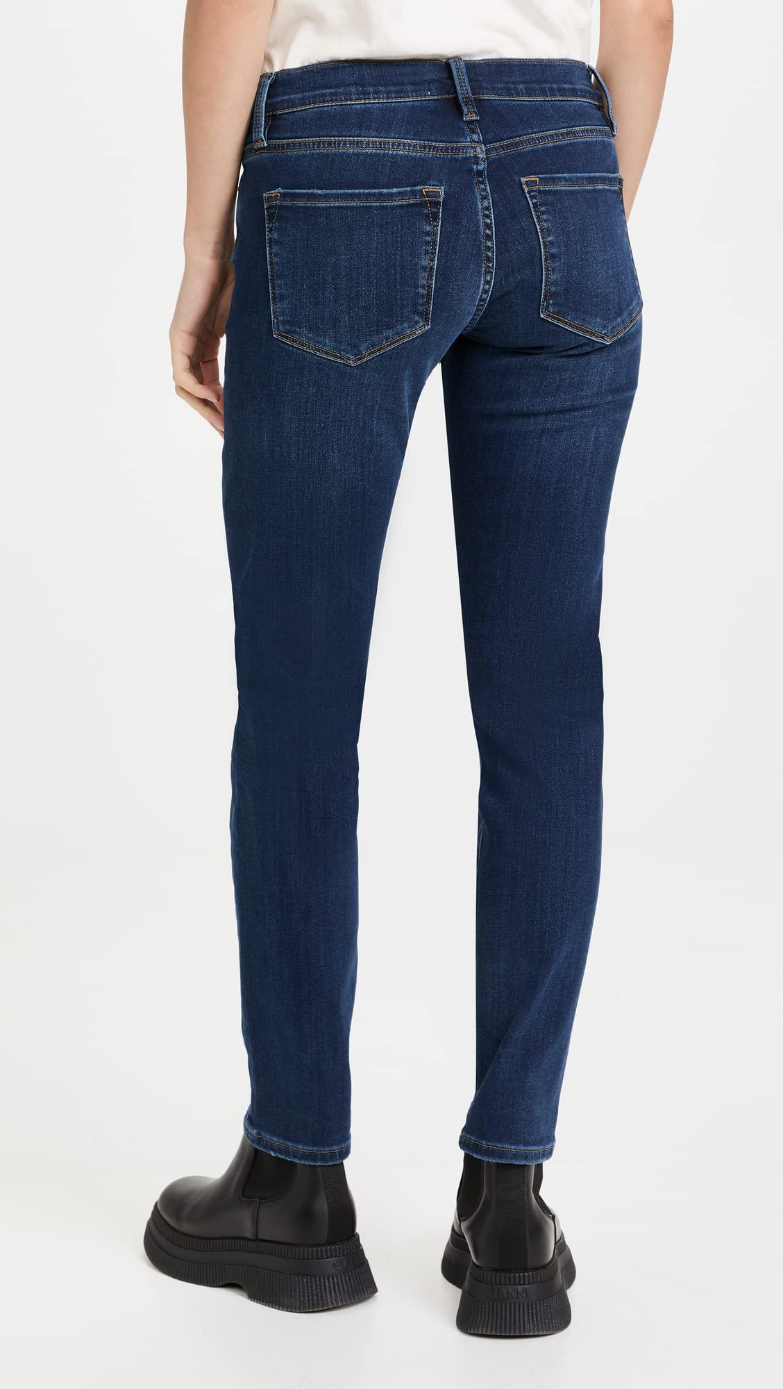 FRAME Women's Le Garcon Jeans - High Waist Skinny Stretch Denim Pants for Casual Wear & Everyday Style