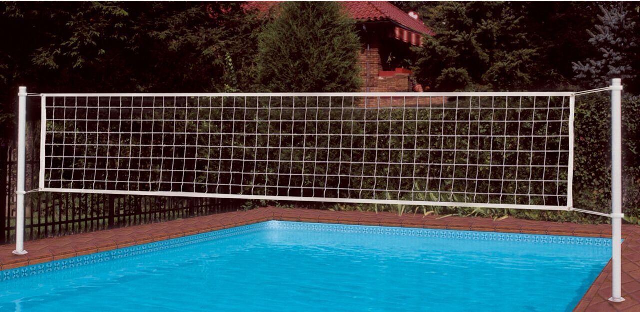 Dunn-Rite ProVolly Retrofit Pool Volleyball Kit - Premium In-Ground Pool Volleyball Set for Backyard & Resort Fun | Perfect for Summer Parties, Family Games & Water Sports