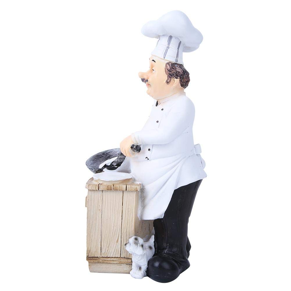 3D Chef Resin Statue - Realistic Kitchen Decor for Home, Restaurant & Cafe - Perfect for Cooking Enthusiasts & Culinary Decorations
