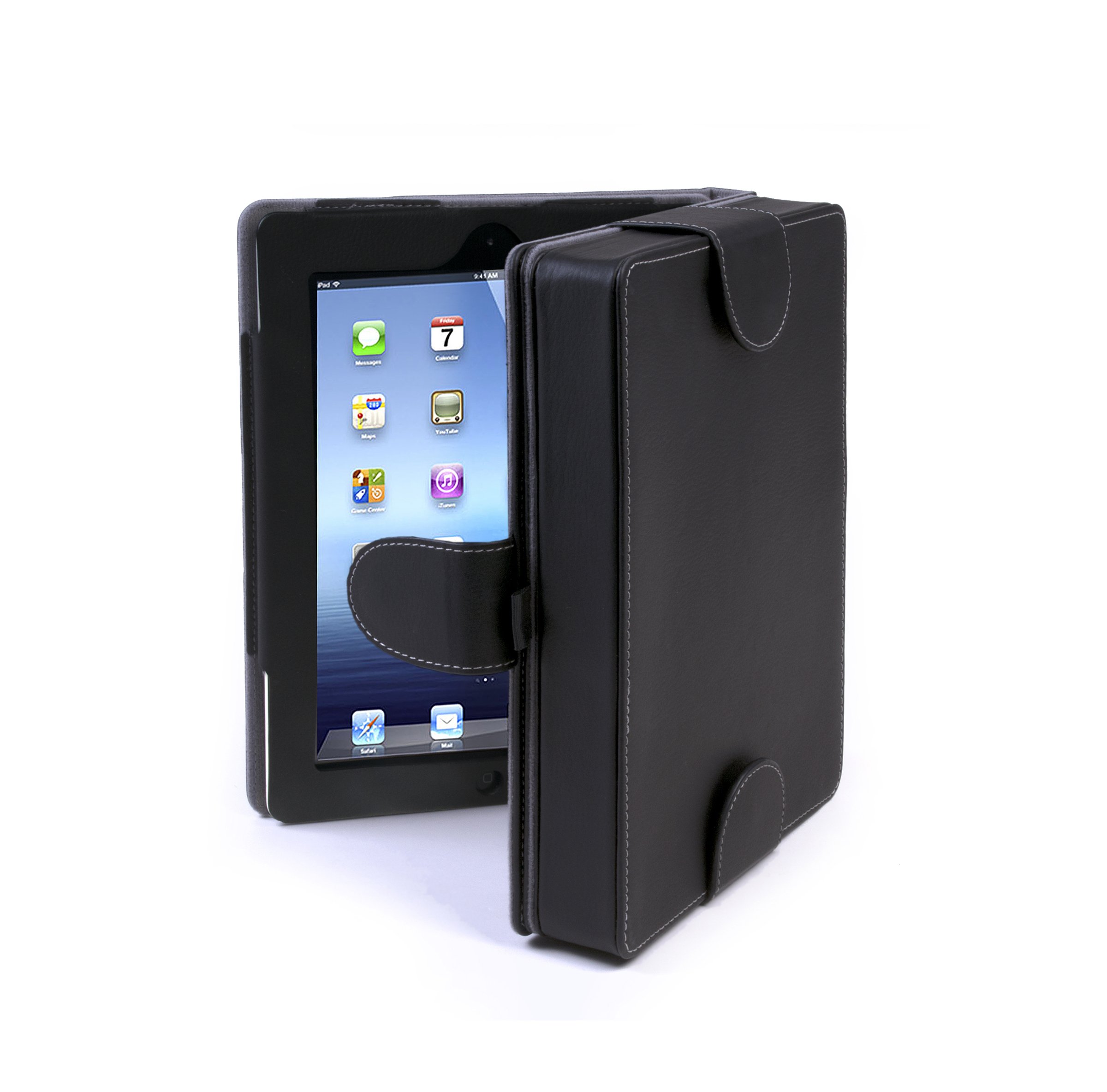 CTA Digital Multi-Storage Travel Case for iPad 2-4/iPad Air/iPad Pro 9.7/iPad Gen.5-6 (2017-2018) - Protective Organizer with Extra Pockets for Charger & Accessories - Perfect for Business Trips, Commuting & Air Travel