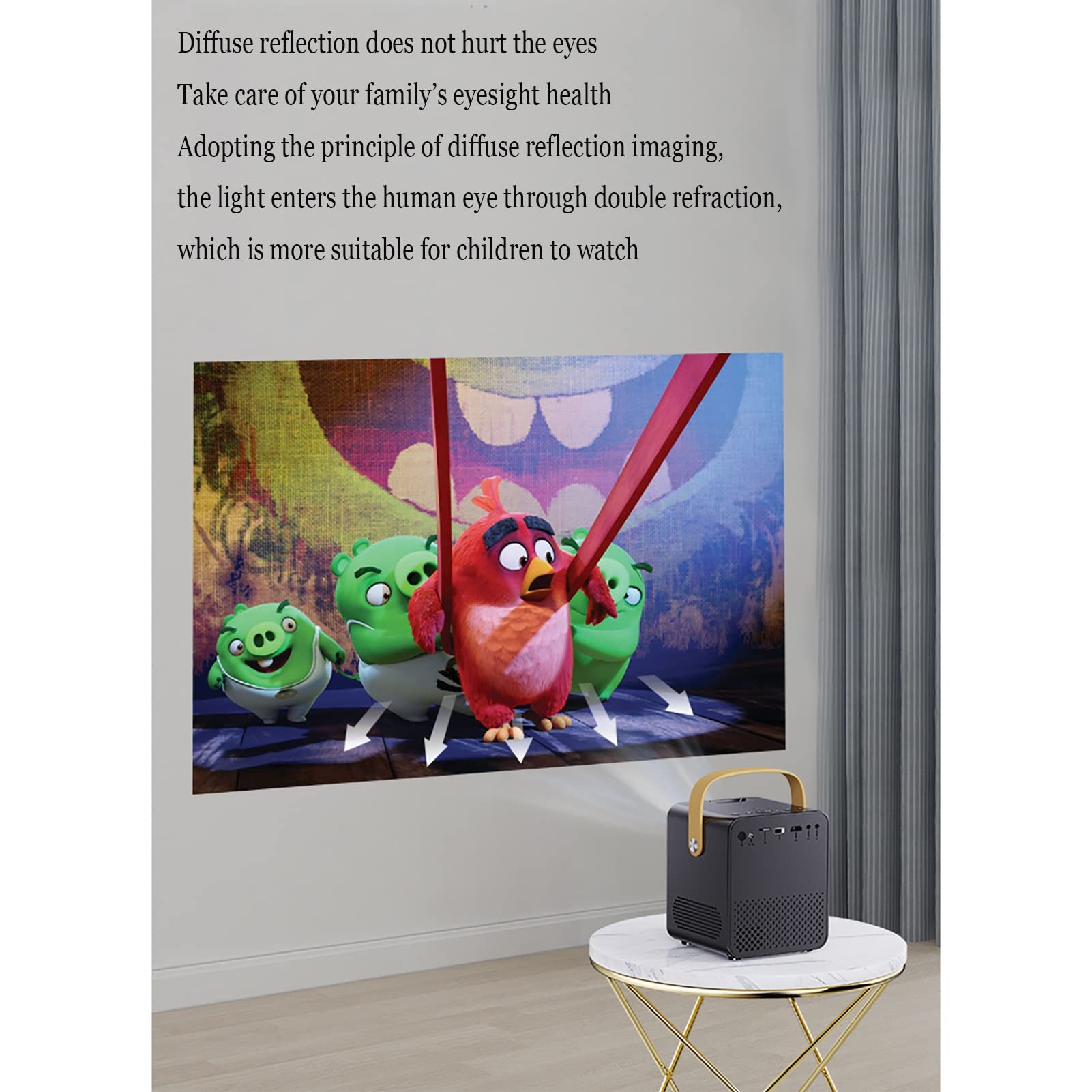 CYLZRCl WiFi Projector - 1080P HD Mini Projector with 8000 Lumens, 300