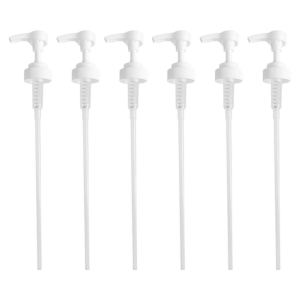 Geti Beauty Universal Gallon Shampoo Pump Dispenser - 128oz Liquid Pump for Shampoo, Conditioner, Hand Sanitizer, Massage Oil, Creams & Pet Shampoo - 4cc Output (6-Pack) - Perfect for Salon, Home & Pet Grooming Use