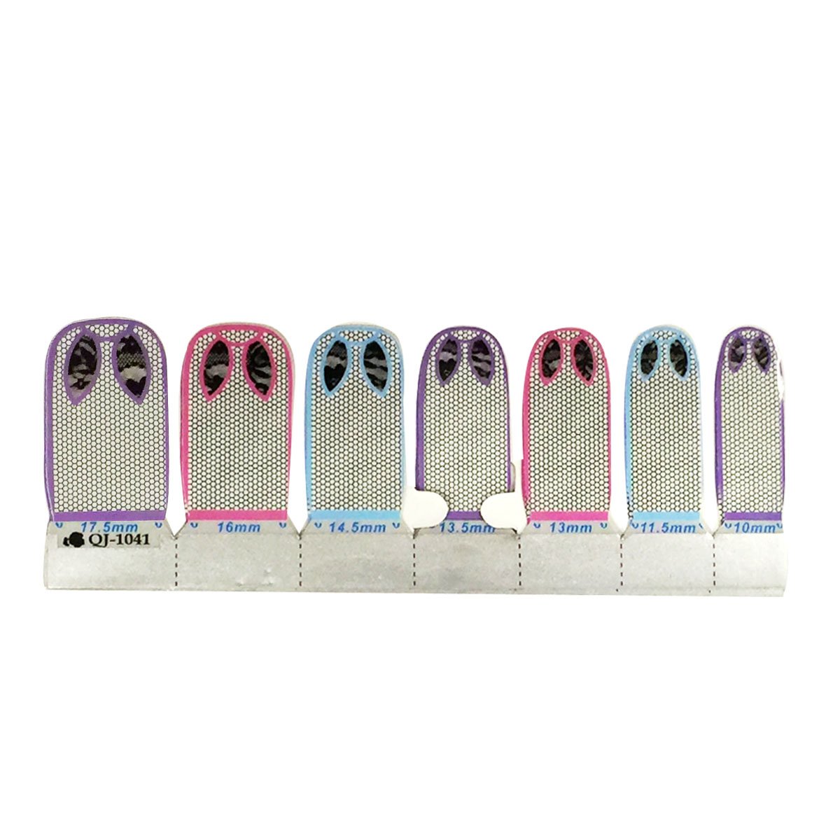 Wrapables Fishnet Nail Art Decals - Self-Adhesive Nail Stickers for Women, Manicure Decorations, Salon Quality Nail Designs (24 Pieces) - Perfect for Parties, Weddings, and Special Occasions