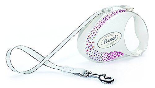 Flexi Glam Retractable Tape Measure with Swarovski Crystals - 12kg/3m Capacity, Small White - Perfect for Sewing, Tailoring, Fashion Design & DIY Craft Projects