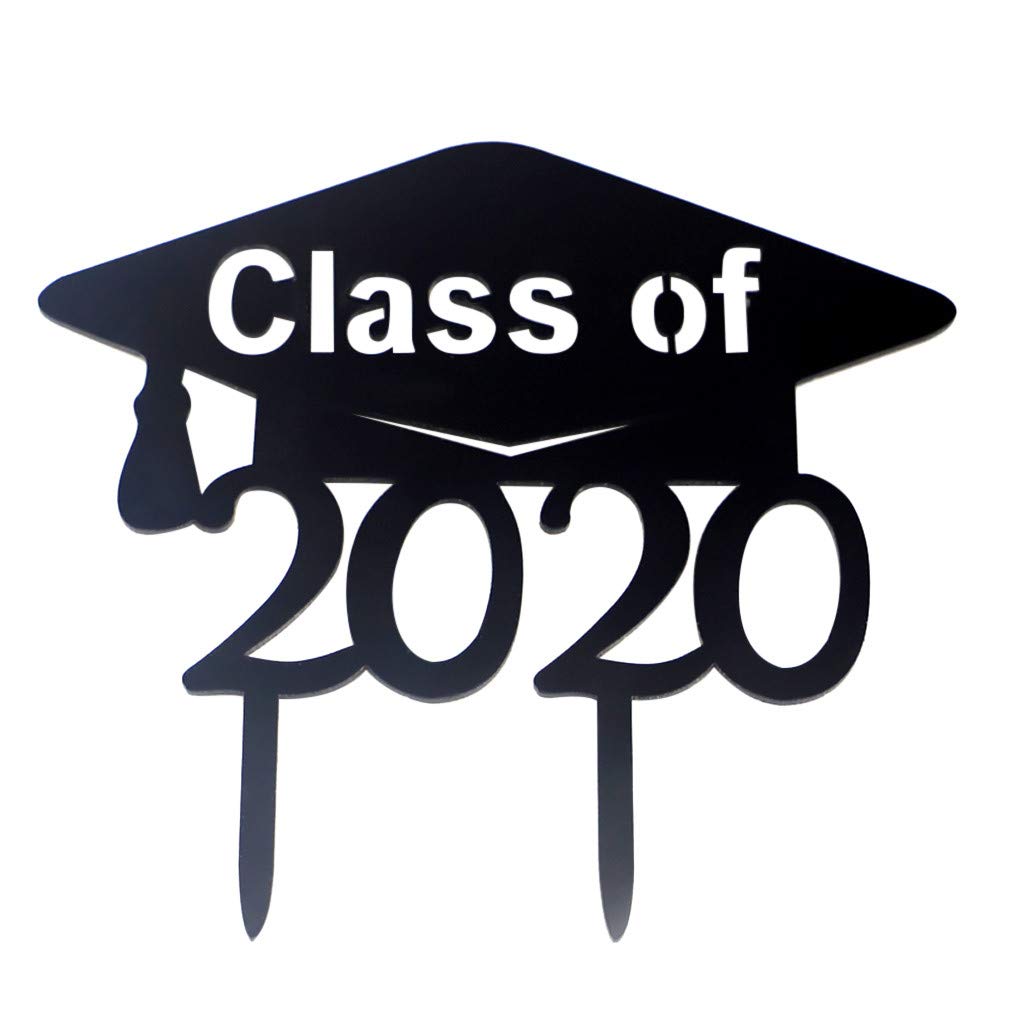 2020 Graduation Season Acrylic Cake Topper - Rainbow Graduation Party Decorations for Cake & Cupcakes - Perfect for Graduation Parties, School Celebrations & Dessert Table Decor