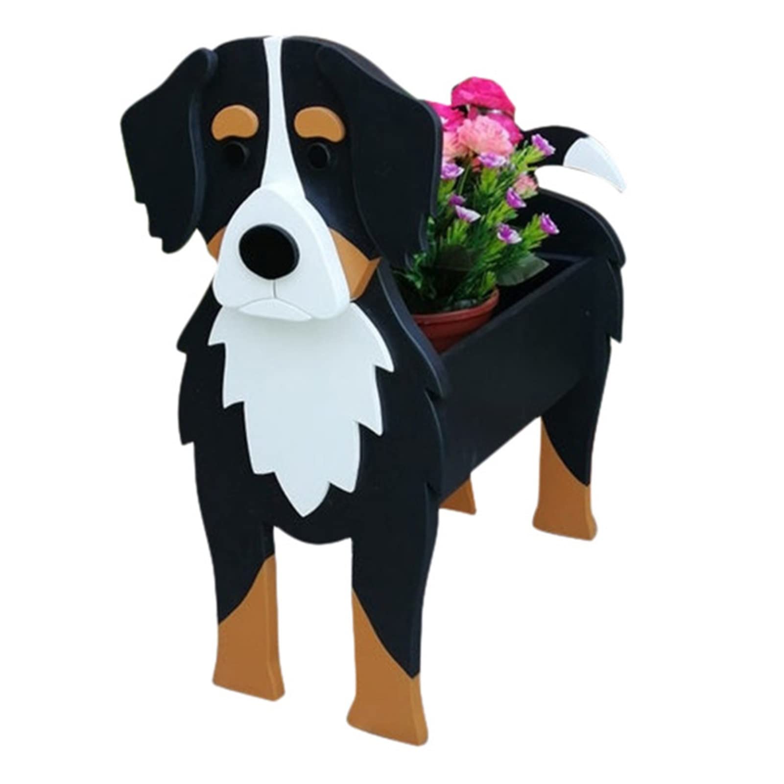 Cute Yorkshire Terrier Shaped Large Dog Planter - Indoor & Outdoor Flower Pot for Garden Decoration, Plant Container Holder for Succulents, Herbs & Small Plants - Perfect for Home, Patio & Office Decor