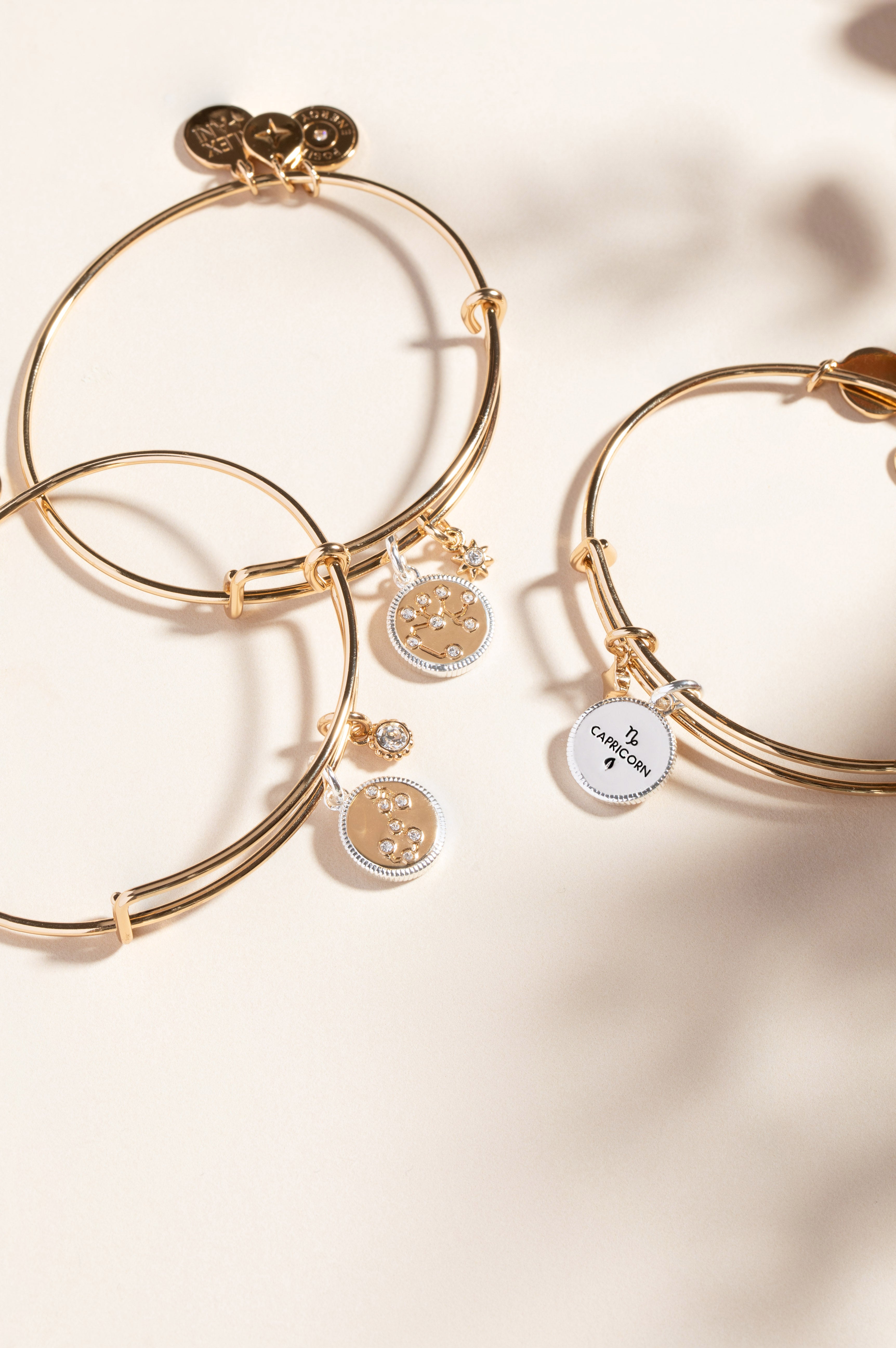 Capricorn Zodiac Charm Bangle - Sterling Silver Zodiac Bracelet for Women - Perfect for Birthday Gifts & Astrology Jewelry Collection