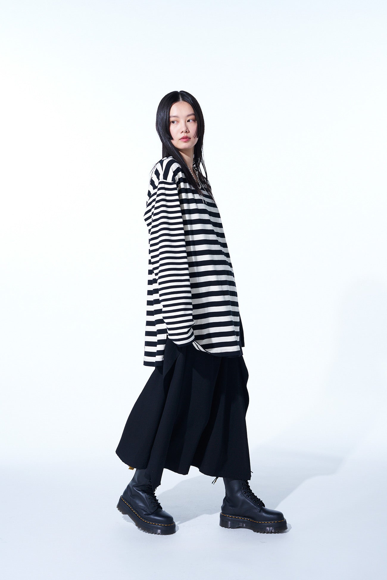 Soft Cotton Jersey Fused Stripe Layered Long Sleeve T-Shirt for Men & Women | Casual Wear, Layering, Everyday Comfort
