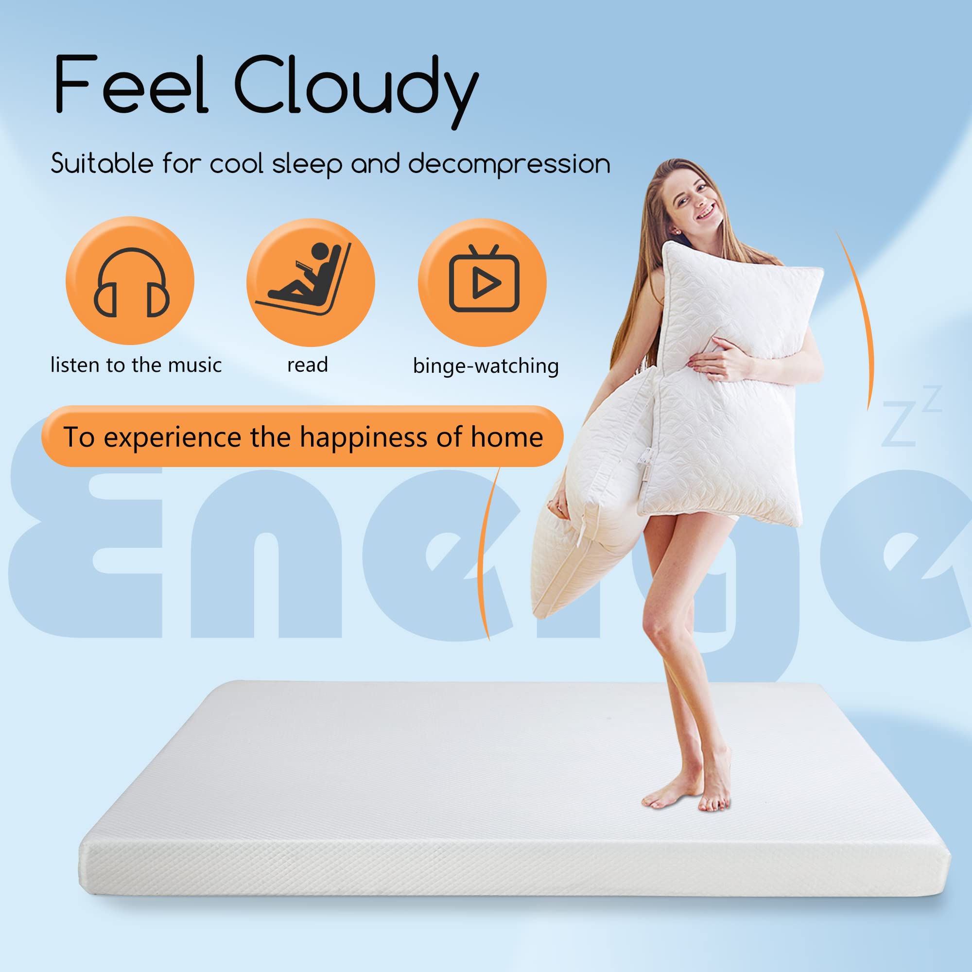 FDW 5 Inch Gel Memory Foam Mattress - Medium-Firm Support for Pressure Relief & Cool Sleep - CertiPUR-US Certified Twin Size Mattress in a Box - Perfect for Kids, Adults, Guest Rooms & RVs