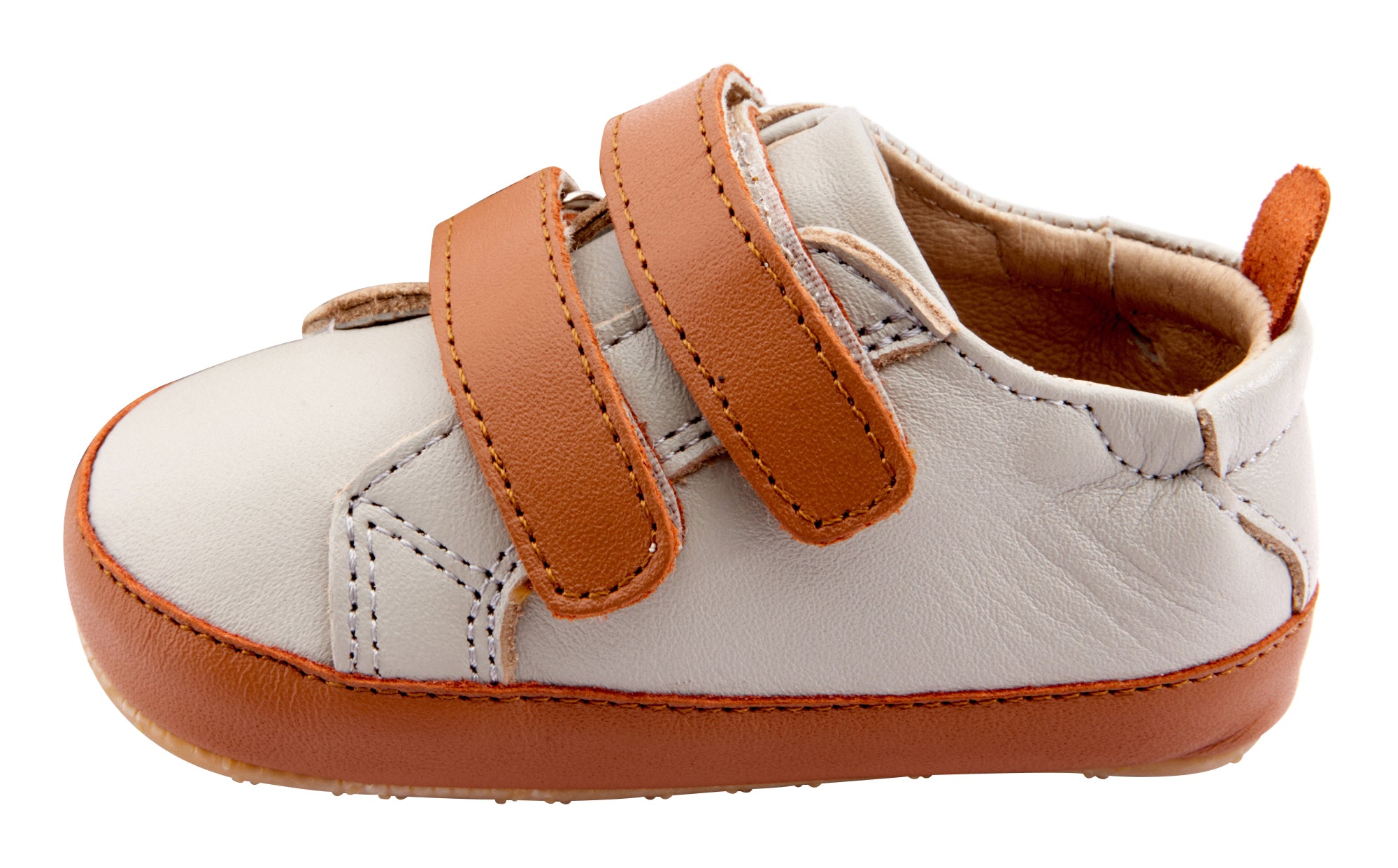 Old Soles Boys & Girls Eazy Markert Sneakers - Light Gray/Tan - Comfortable Casual Shoes for School, Play & Everyday Wear