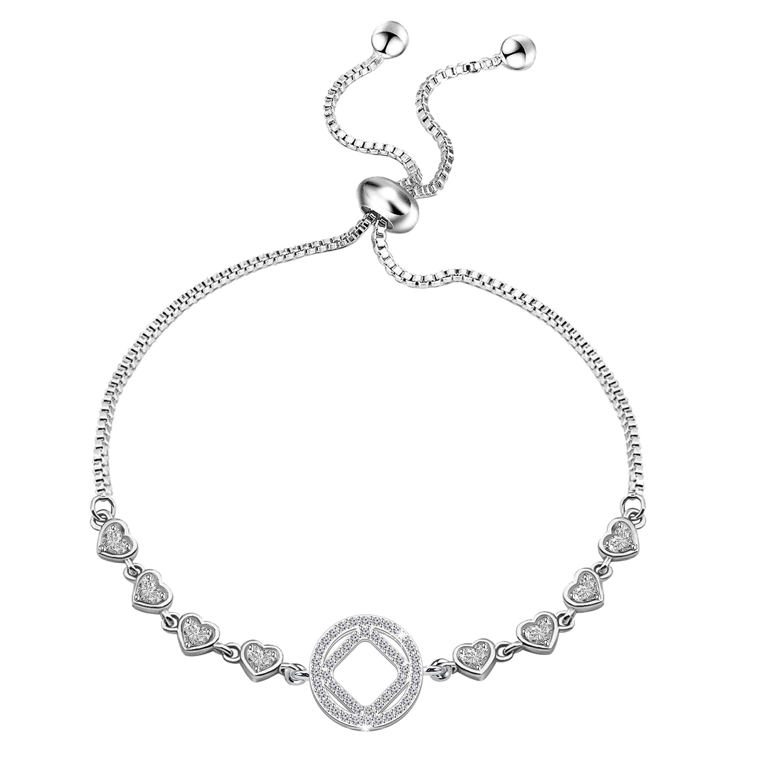 ENSIANTH Sobriety & Addiction Recovery Bracelet - AA NA Gift for Alcoholics Anonymous & Narcotics Anonymous - Inspirational Jewelry for Sobriety Milestones & 12-Step Programs