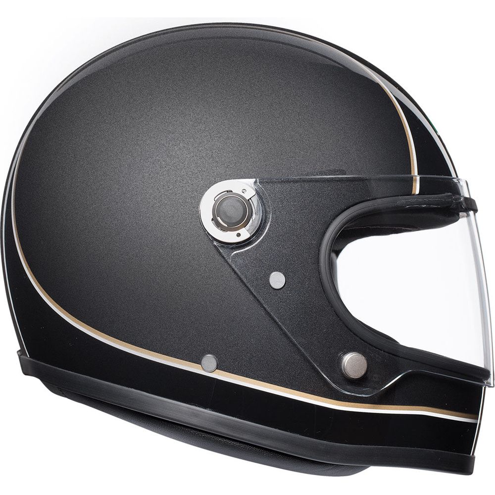 AGV X3000 Motorcycle Helmet - Super Black, Grey & Yellow Options - Lightweight DOT Certified Full Face Helmet for Street Bike & Racing - Perfect for Commuting, Touring & Track Days