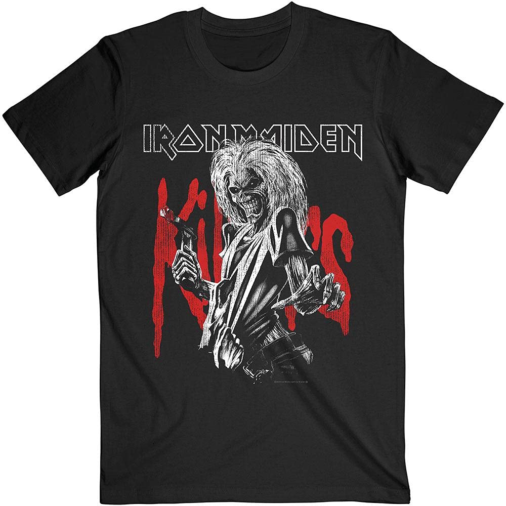 Iron Maiden Killers Eddie Vintage Distressed Rock Band T-Shirt - Perfect for Concerts, Gifts & Rock Music Fans