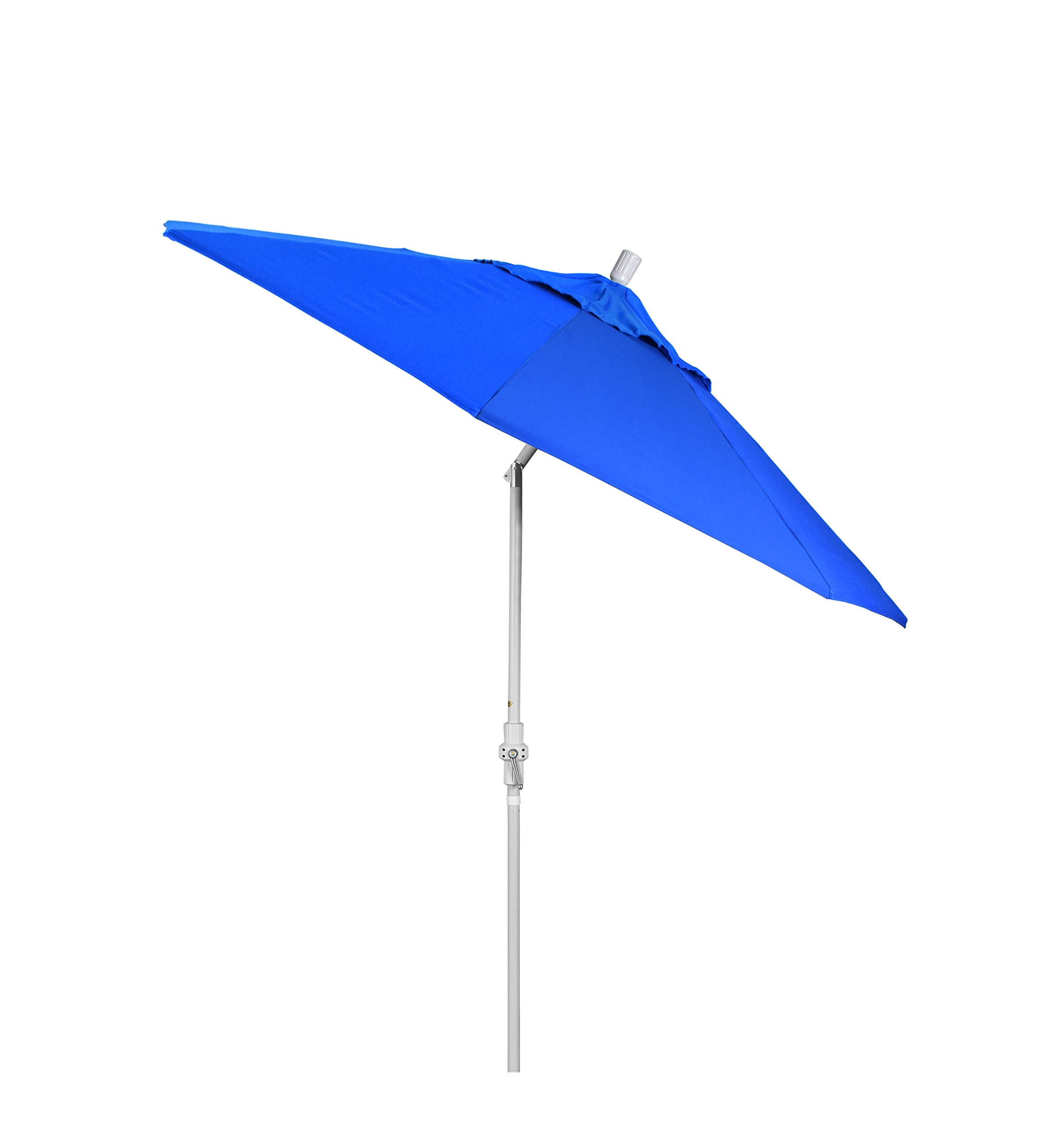 9' Round Aluminum Patio Umbrella with Crank & Tilt - Pacific Blue for Outdoor Dining