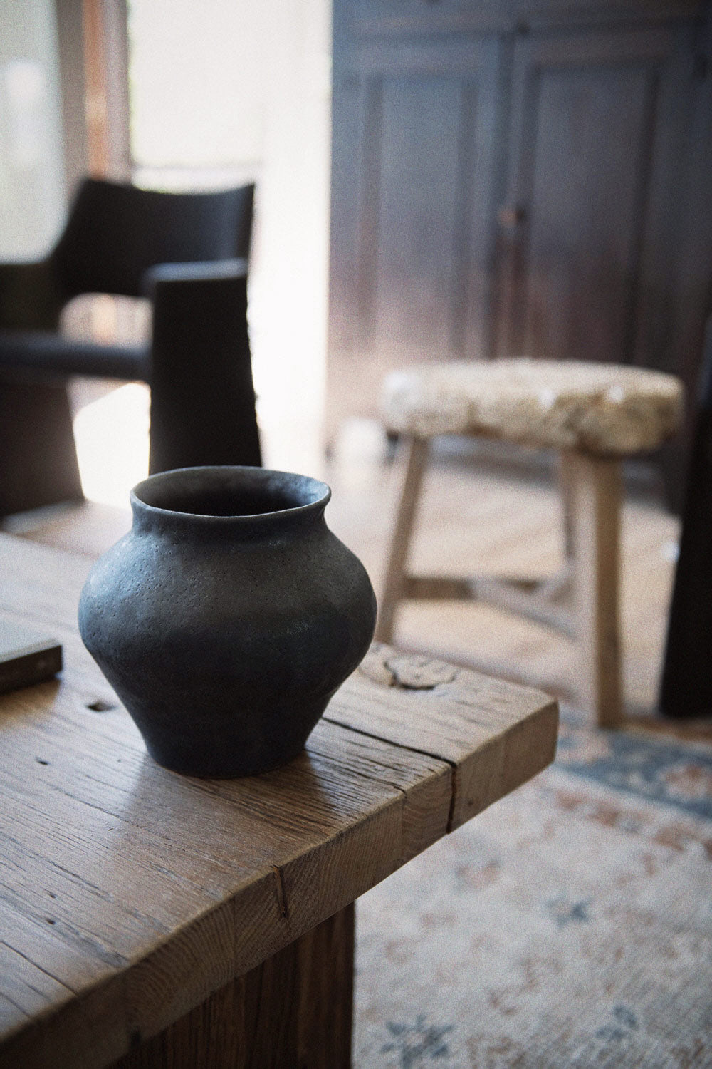 Handmade Black Ceramic Vessel - Premium Artisan Pottery for Home Decor, Kitchen Storage & Gift Giving