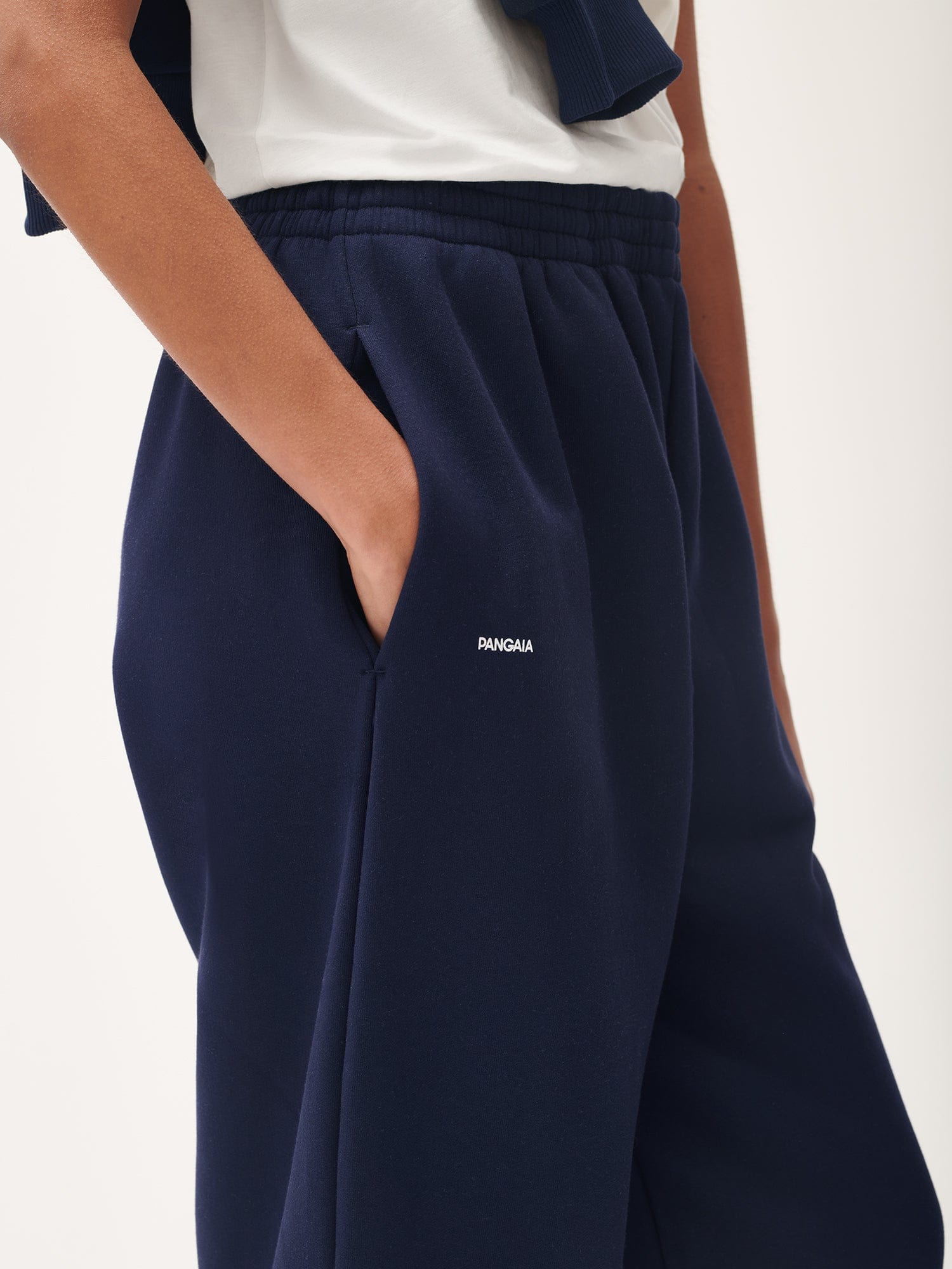 Women's DNA Barrel Leg Track Pants - Navy Blue High Waisted Joggers for Yoga, Running & Lounge Wear