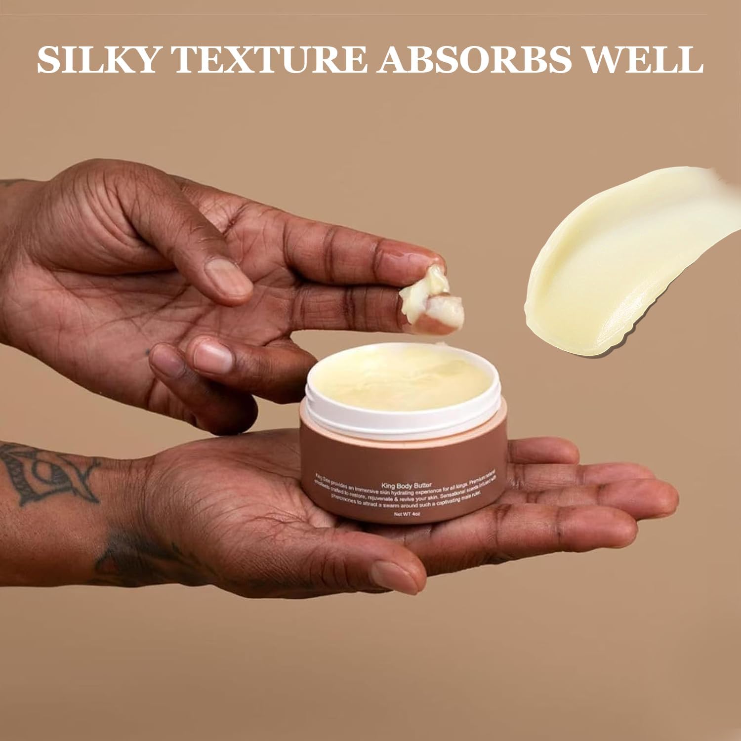 Kings Skin Body Butter for Men - Organic Cologne Scented Moisturizer with Warm Fragrance | Hydrating & Nourishing Dry Skin | Perfect for Daily Use, Post-Shave & Grooming Routine