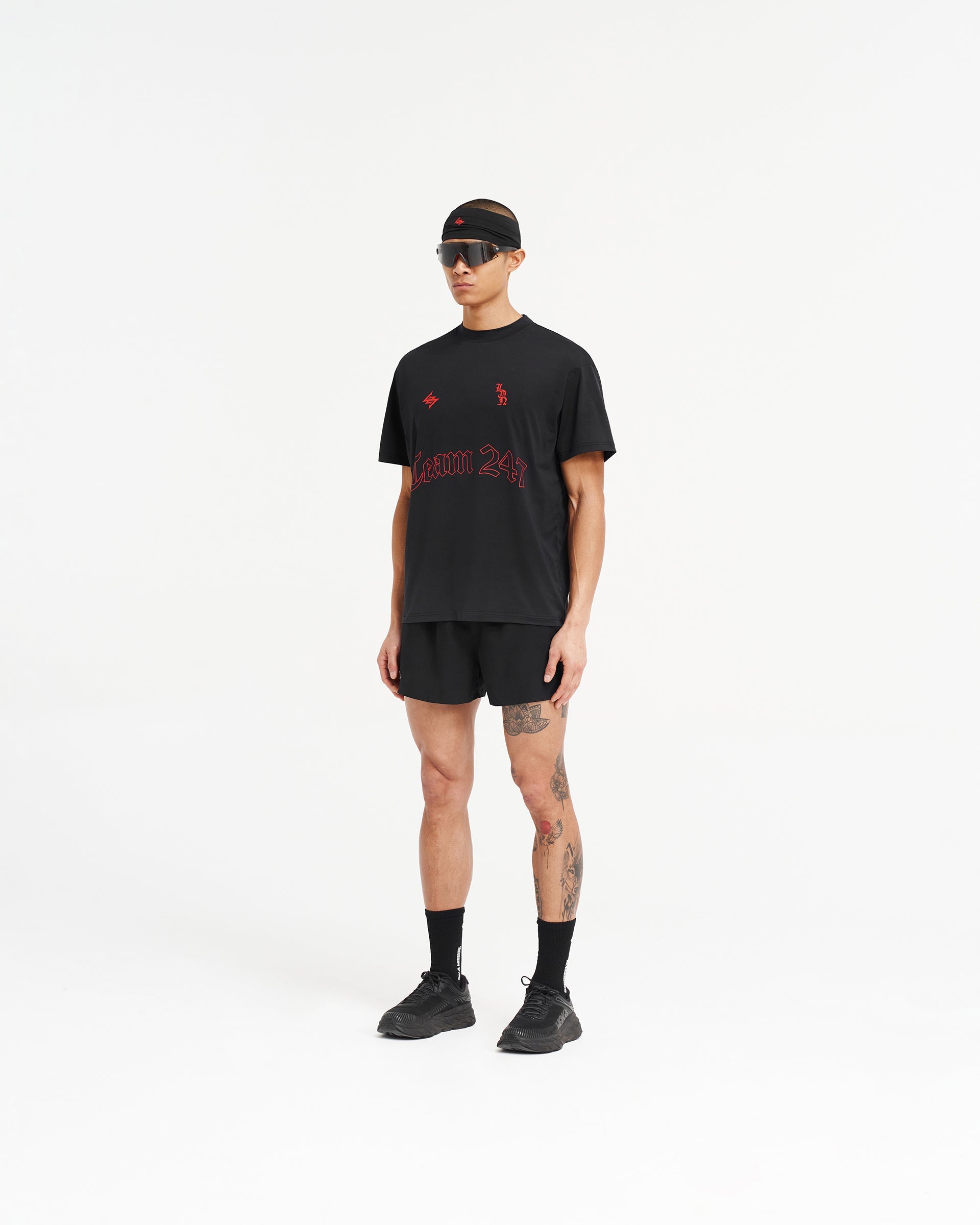 247 London Oversized T-Shirt for Men & Women - Soft Cotton Relaxed Fit Black Tee - Casual Streetwear for Everyday Wear & Lounge