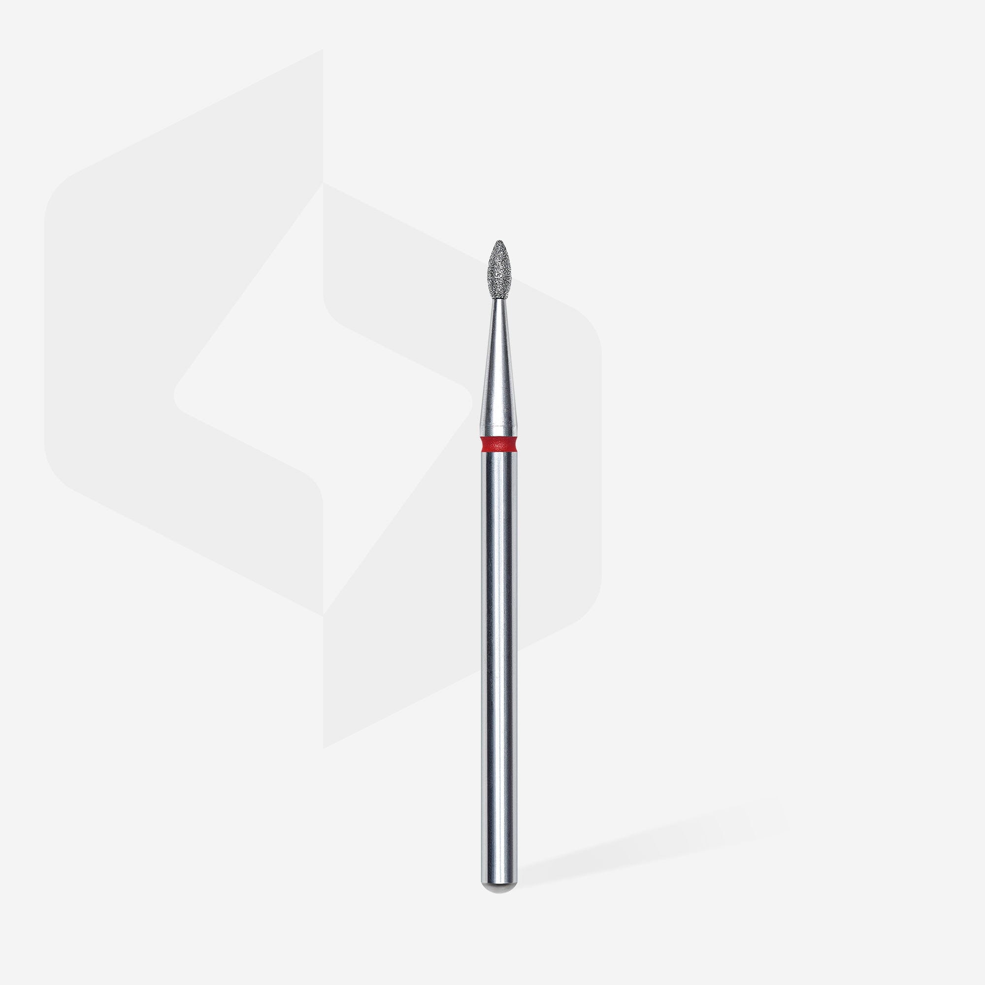 Staleks Professional Diamond Nail Drill Bit 1.6mm - Red Drop Shape for Acrylic & Gel Nails - Perfect for Nail Salons & Home Manicures