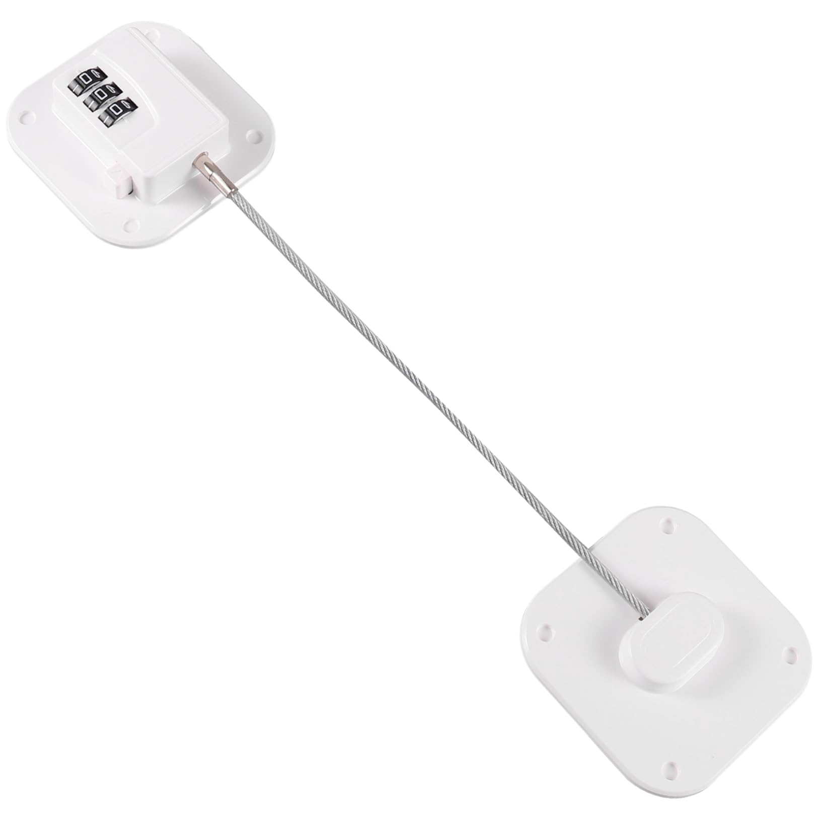 Totority 6-Pack White Plastic Refrigerator Door Locks & Drawer Safety Latches - Child Proof Fridge Lock with Metal Reinforcement for Baby Safety - Perfect for Kitchen, Home, and Office Use
