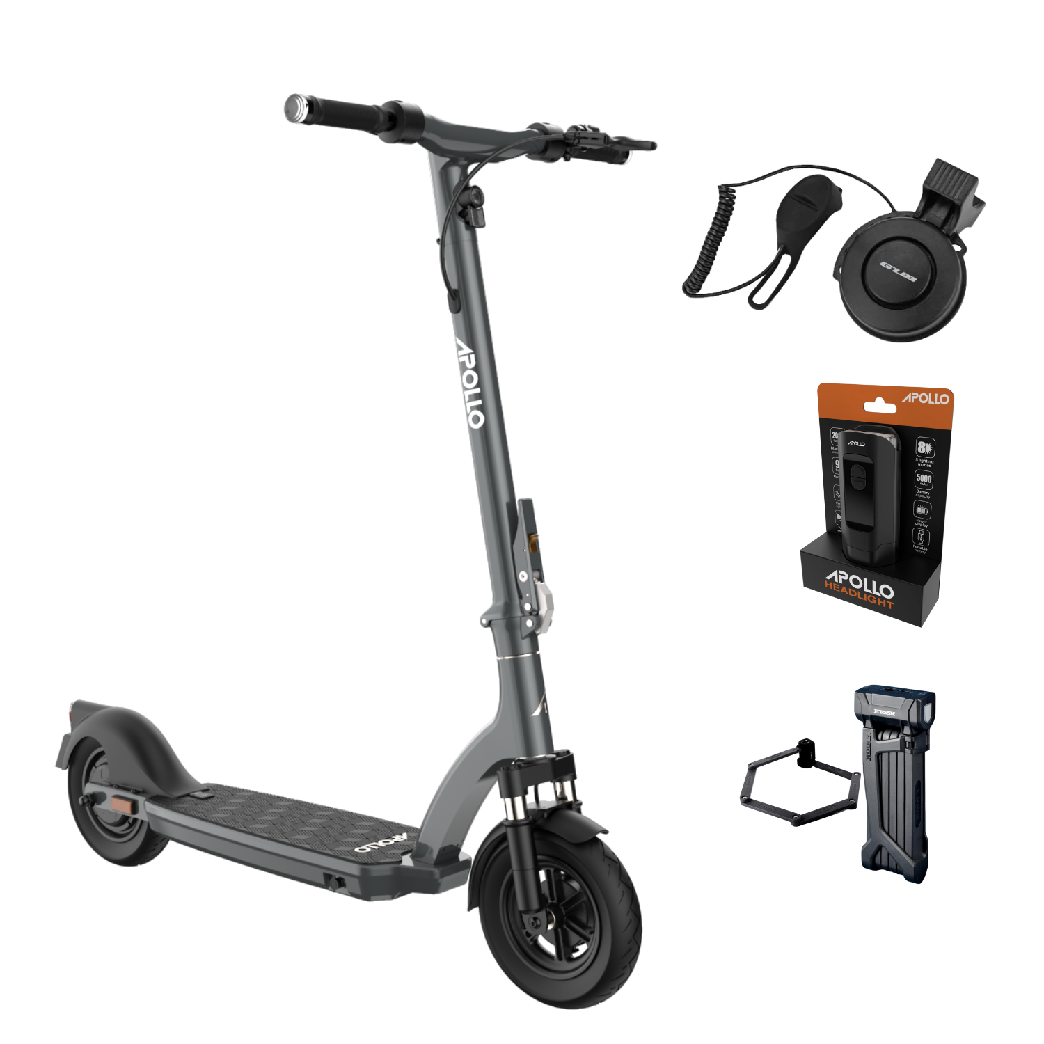 Apollo Air Electric Scooter - Lightweight & Foldable Commuter Scooter for Adults - Perfect for Daily Commutes, Campus Travel & Urban Exploration