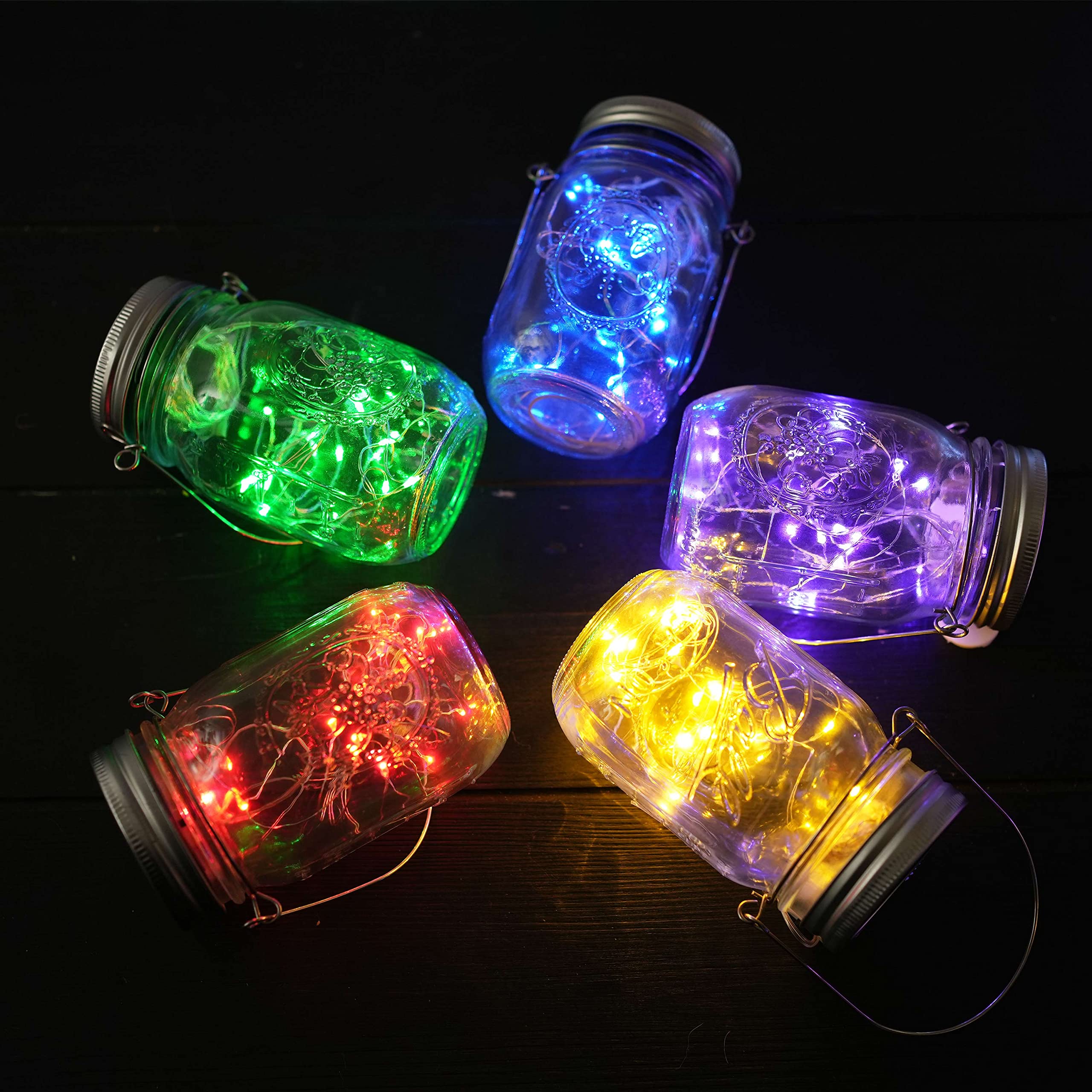 Solar Mason Jar Lid Lights - 10 Pack 30 LED Waterproof Fairy String Lights with Hooks (Jars Not Included) | Outdoor Decorative Lighting for Garden, Patio, Wedding & Party Decorations | Creates Magical Ambiance for Evenings, Celebrations and Special Events