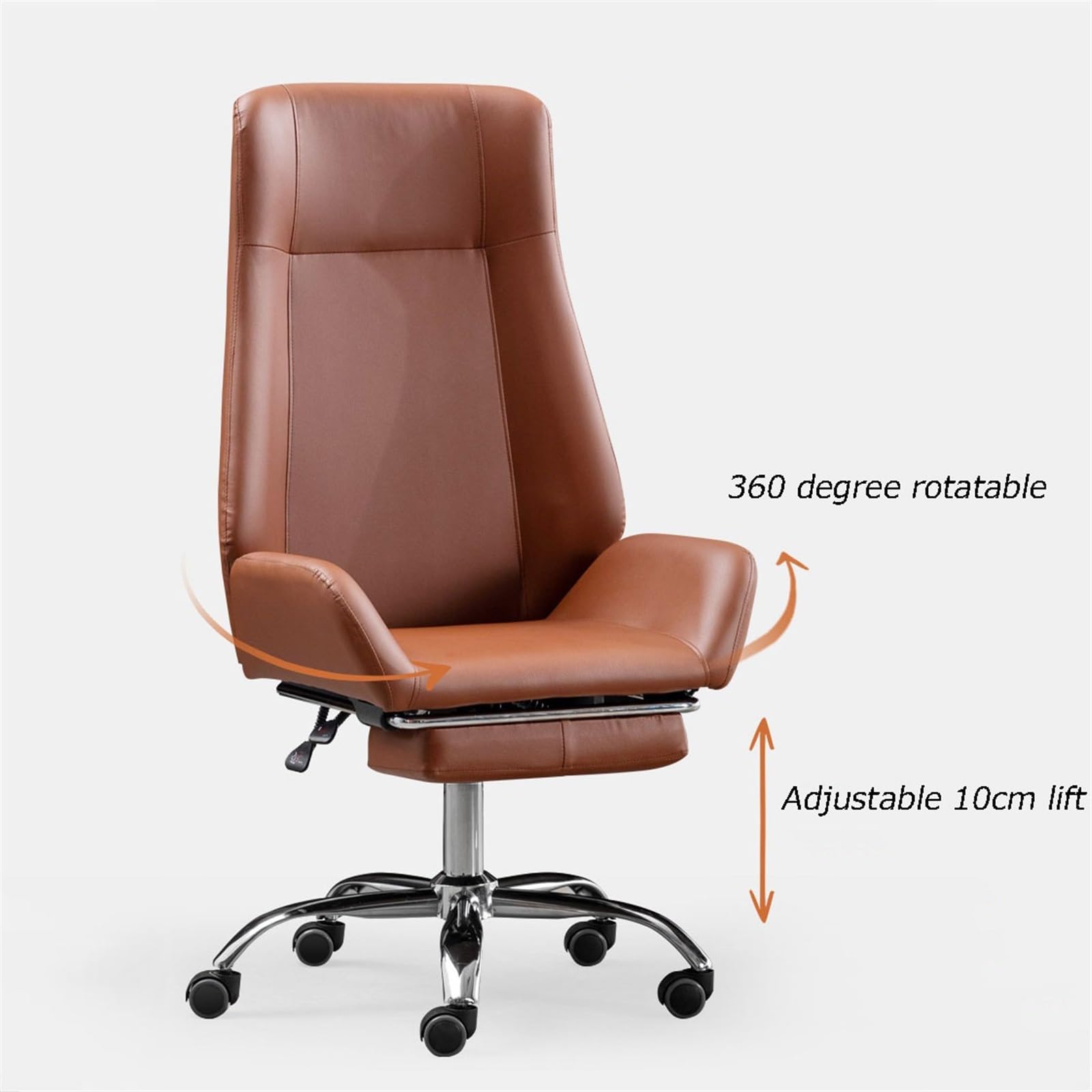 Premium Ergonomic Office Chair - Adjustable Swivel Computer Desk Chair with Lumbar Support for Home & Conference Use - Comfortable Liftable Seat for Long Hours Sitting