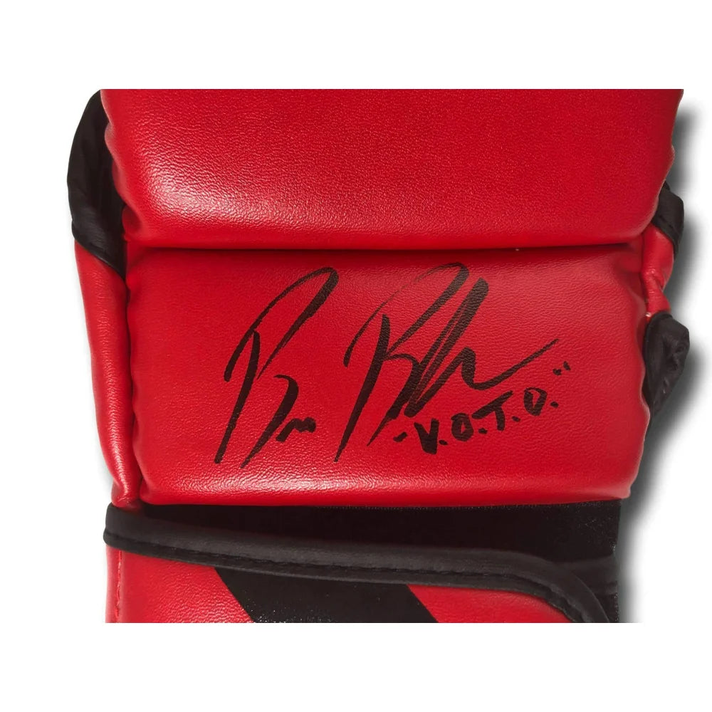 Bruce Buffer Hand Signed Authentic UFC Glove - MMA Collectible with COA - Perfect for UFC Fans, Sports Memorabilia Collectors & Man Cave Decor