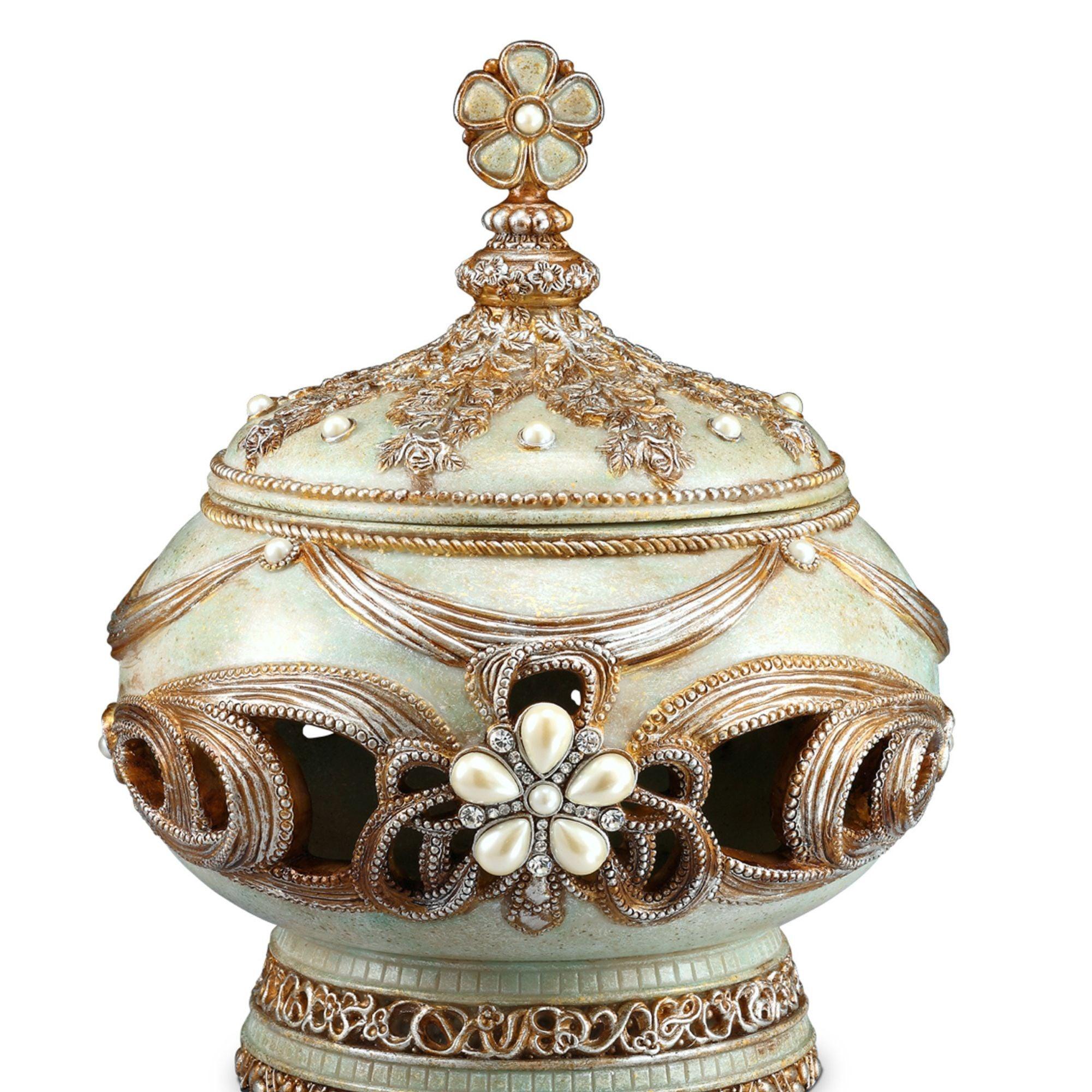 11.5 Inch Tall Decorative Jewelry Box with Multiple Designs & Elegant Accents - Perfect for Jewelry Storage, Gift Giving & Home Décor