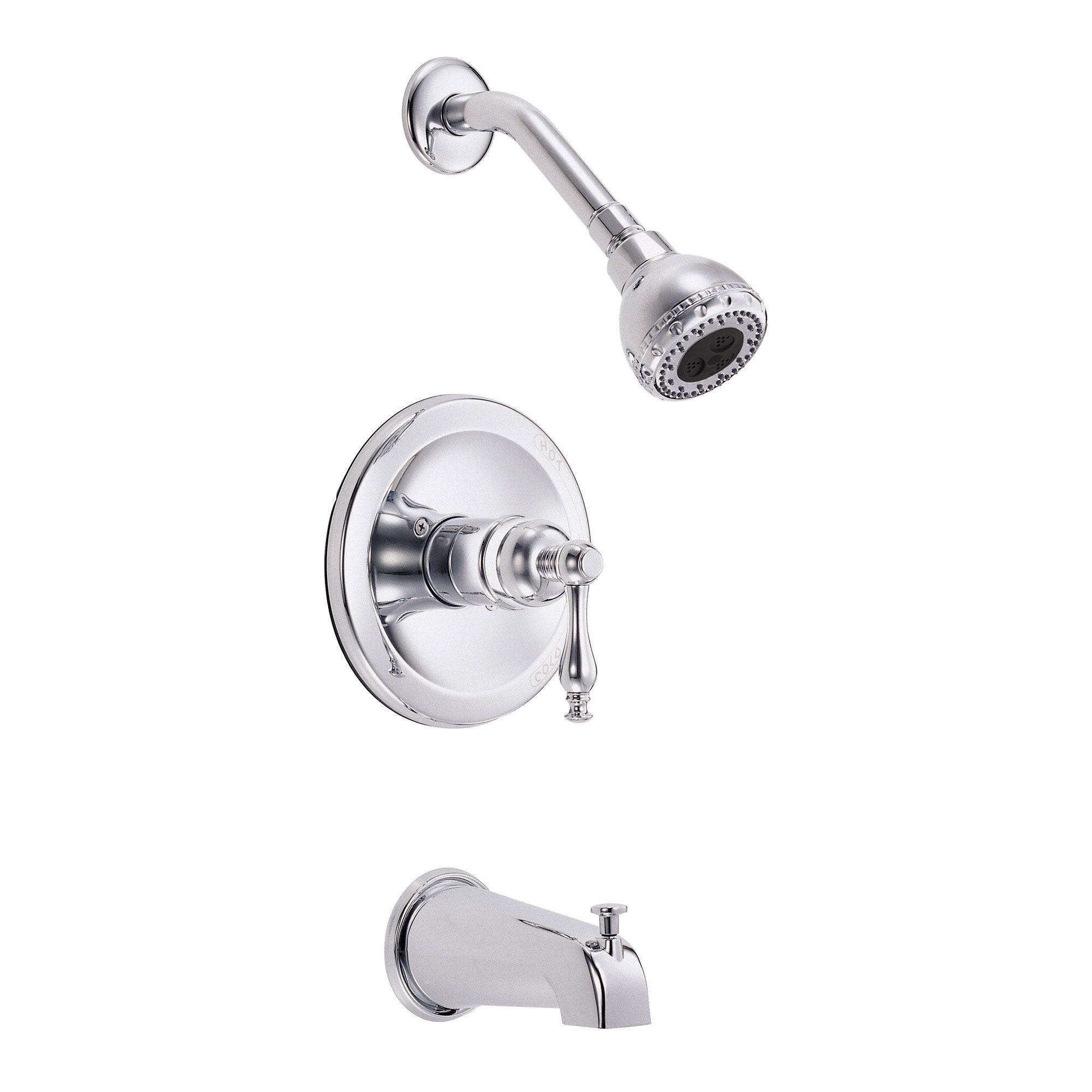 Danze Sheridan Chrome Single Handle Tub and Shower Faucet with Rough-in Valve - Perfect for Bathroom Renovation and Modern Home Upgrades