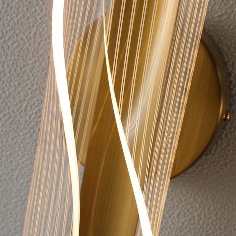 Modern Geometric LED Wall Sconce - Gold Finish Metal 1-Light Fixture for Bedroom, Restaurant & Hotel - 10W Energy Efficient (110V-120V) - White & Gold Lighting for Ambient Decor, Accent Walls & Mood Setting