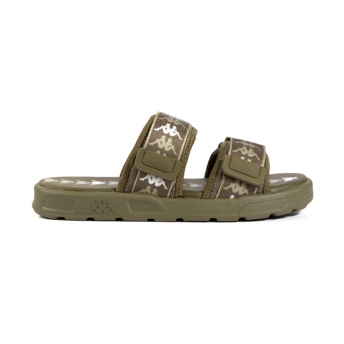 Kappa 222 Banda Aster 1 Women's Sandals - Green Olive/White - Comfortable Summer Casual Shoes for Beach, Walking & Outdoor Activities