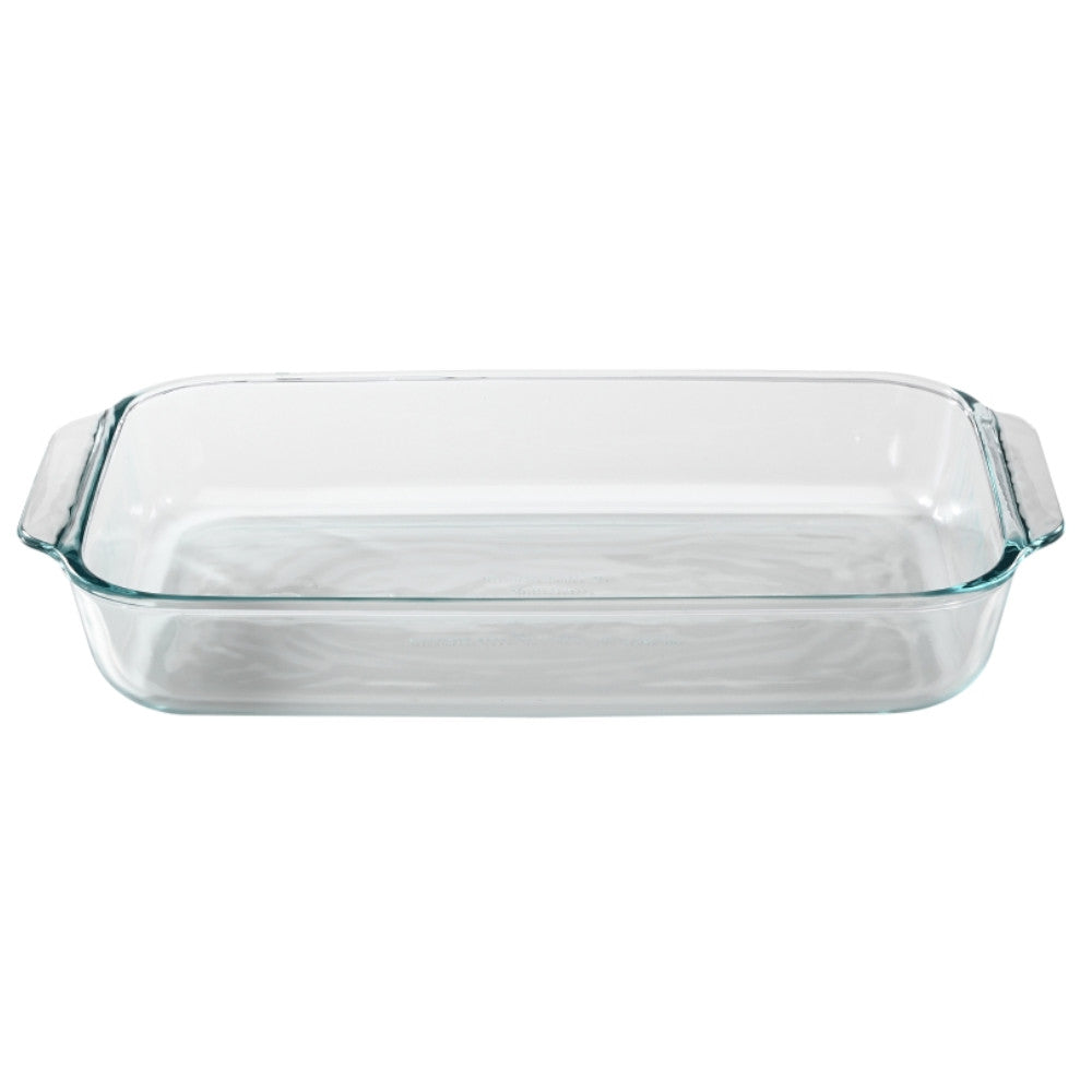 PYREX 3-Quart Oblong Glass Baking Dish 9x13 Inch - Perfect for Casseroles, Lasagna, and Roasting - Oven, Microwave, and Freezer Safe