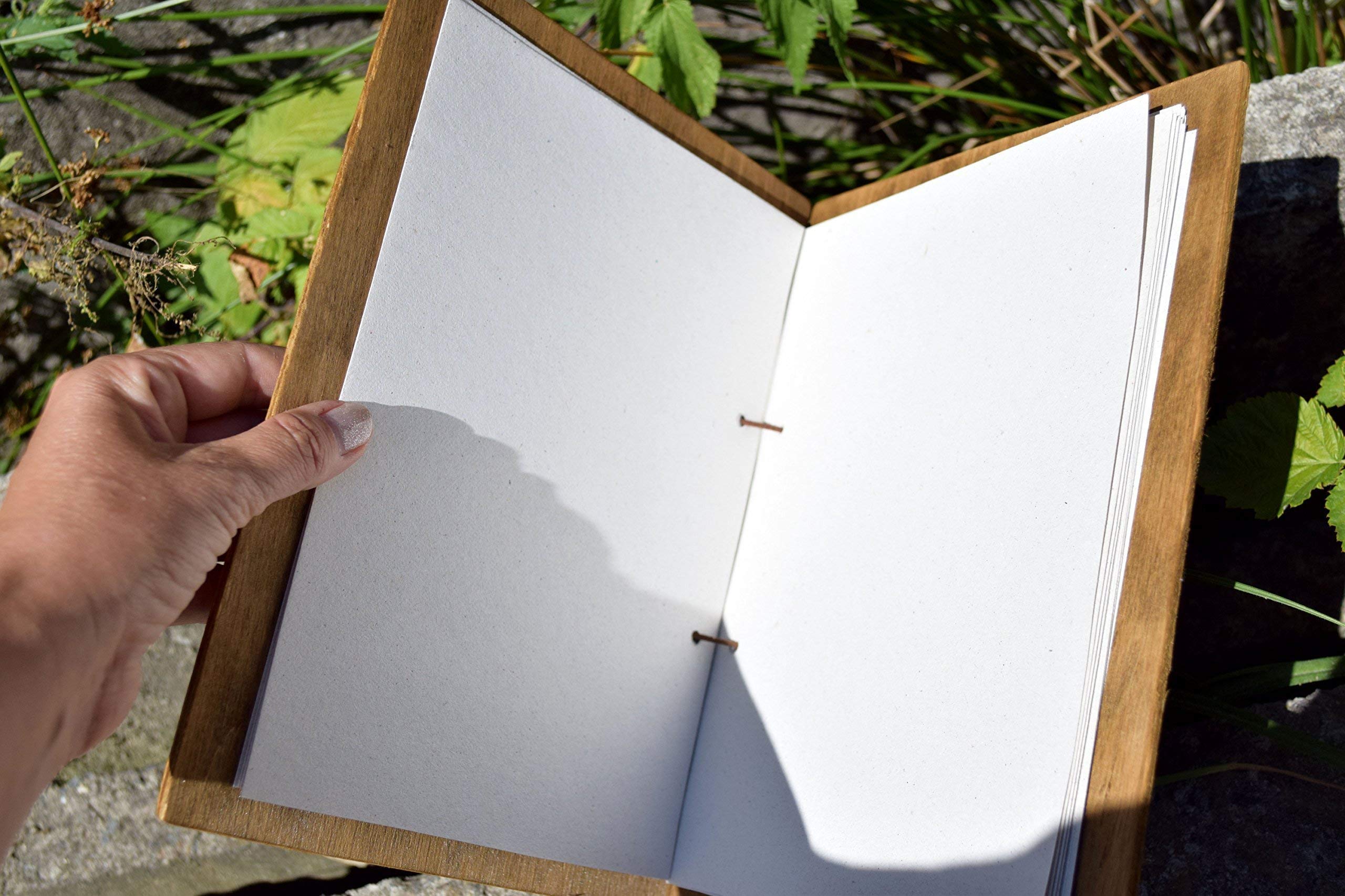 Rustic Wooden Guest Book for Weddings, Baby Showers & Bridal Showers - Personalized Sketchbook, Photo Album & Registry Gift - Perfect for Kids, Baby Photos & Butterfly-Themed Events